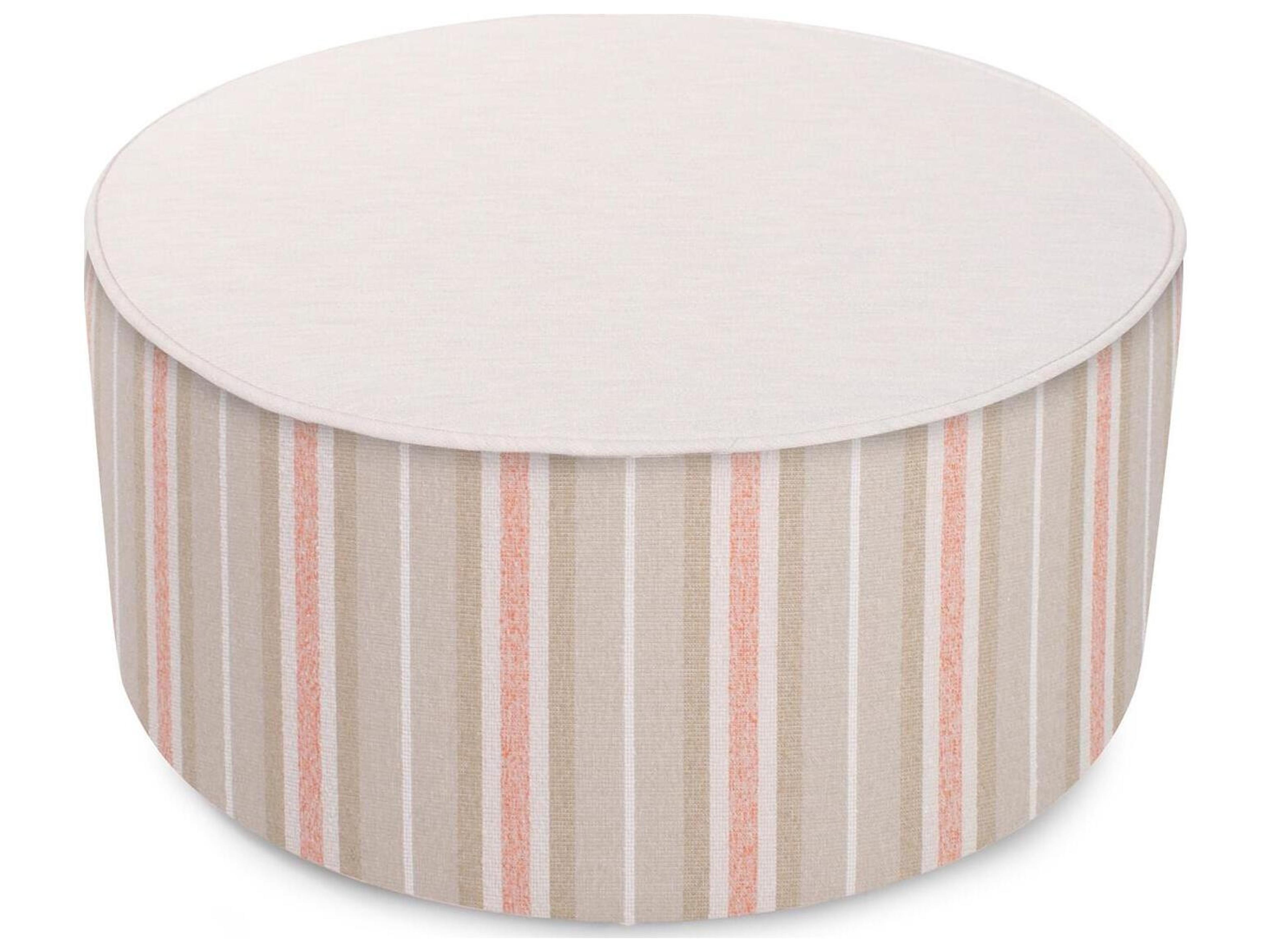 Howard Elliott Outdoor Universal Dune Terra Fabric Cushion Ottoman