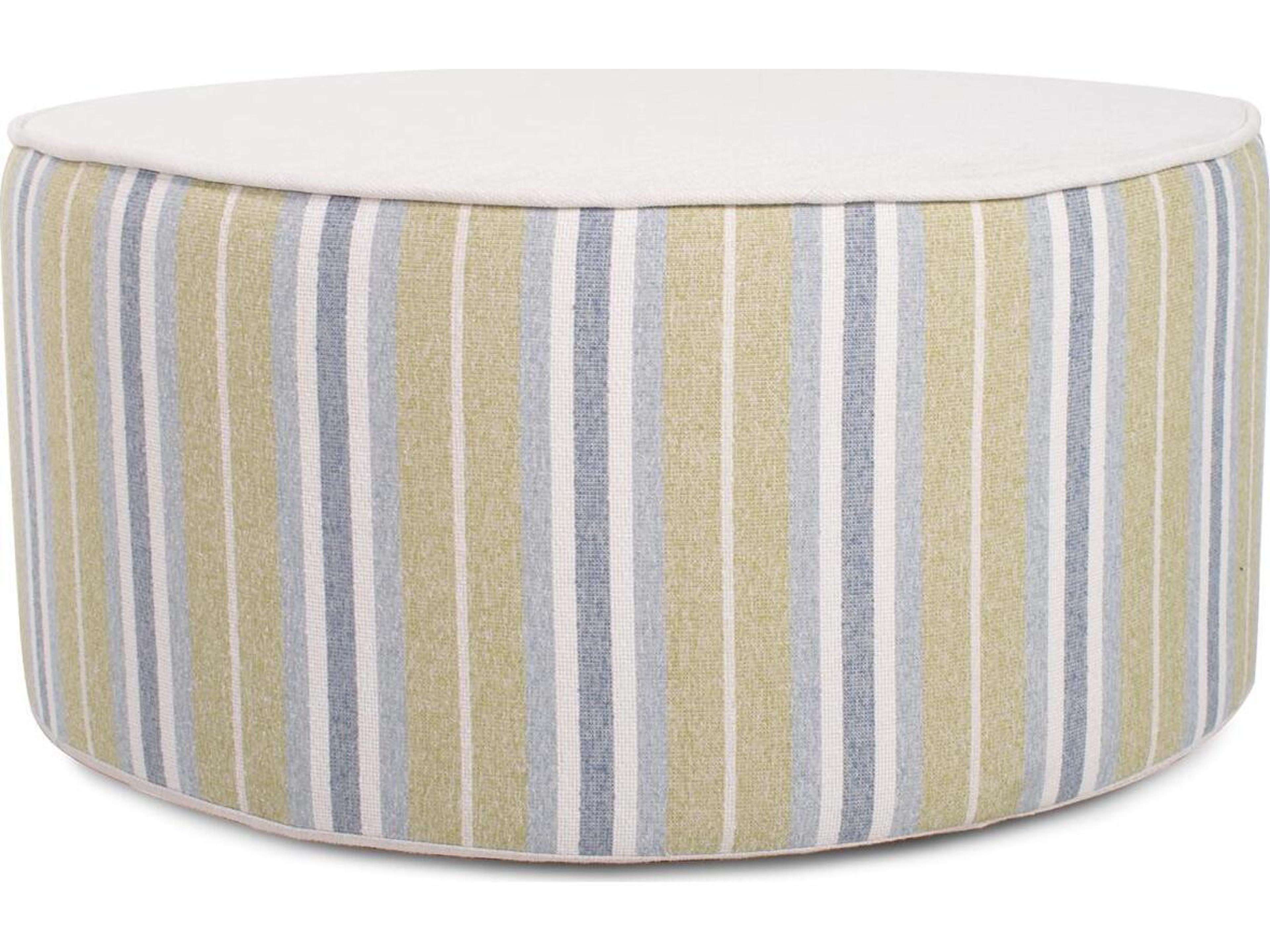 Universal Dune Moss Fabric Cushion Ottoman