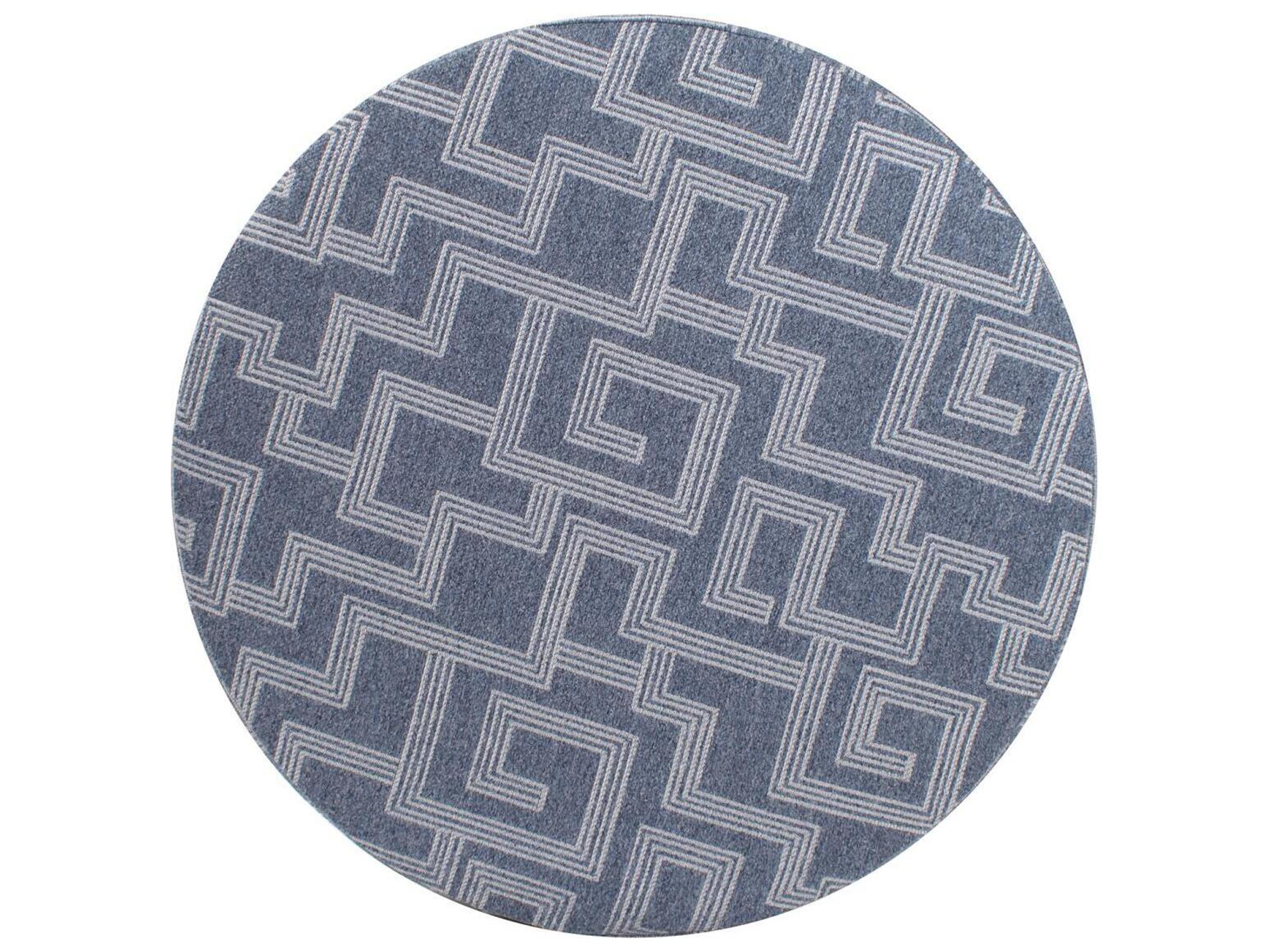 Howard Elliott Outdoor Universal Syros Denim Fabric Cushion Ottoman