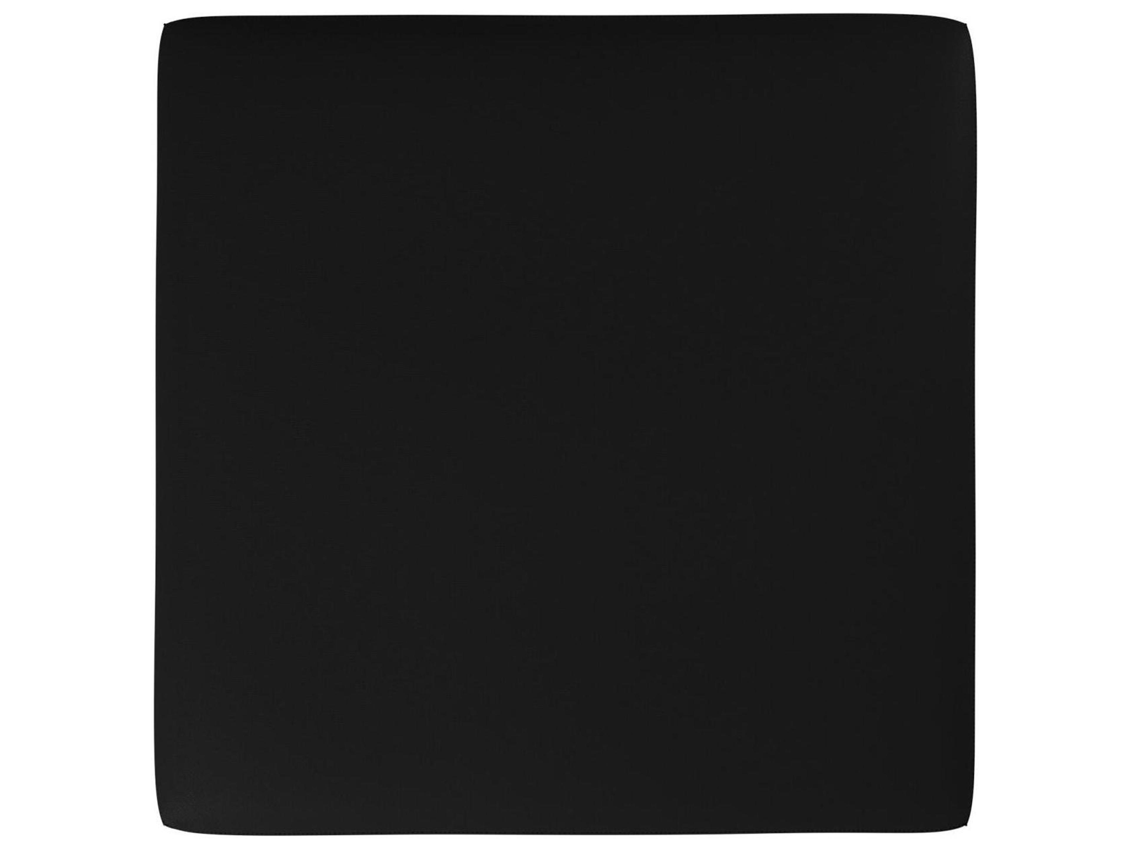 Howard Elliott Outdoor Universal Atlantis Black Fabric Cushion Ottoman