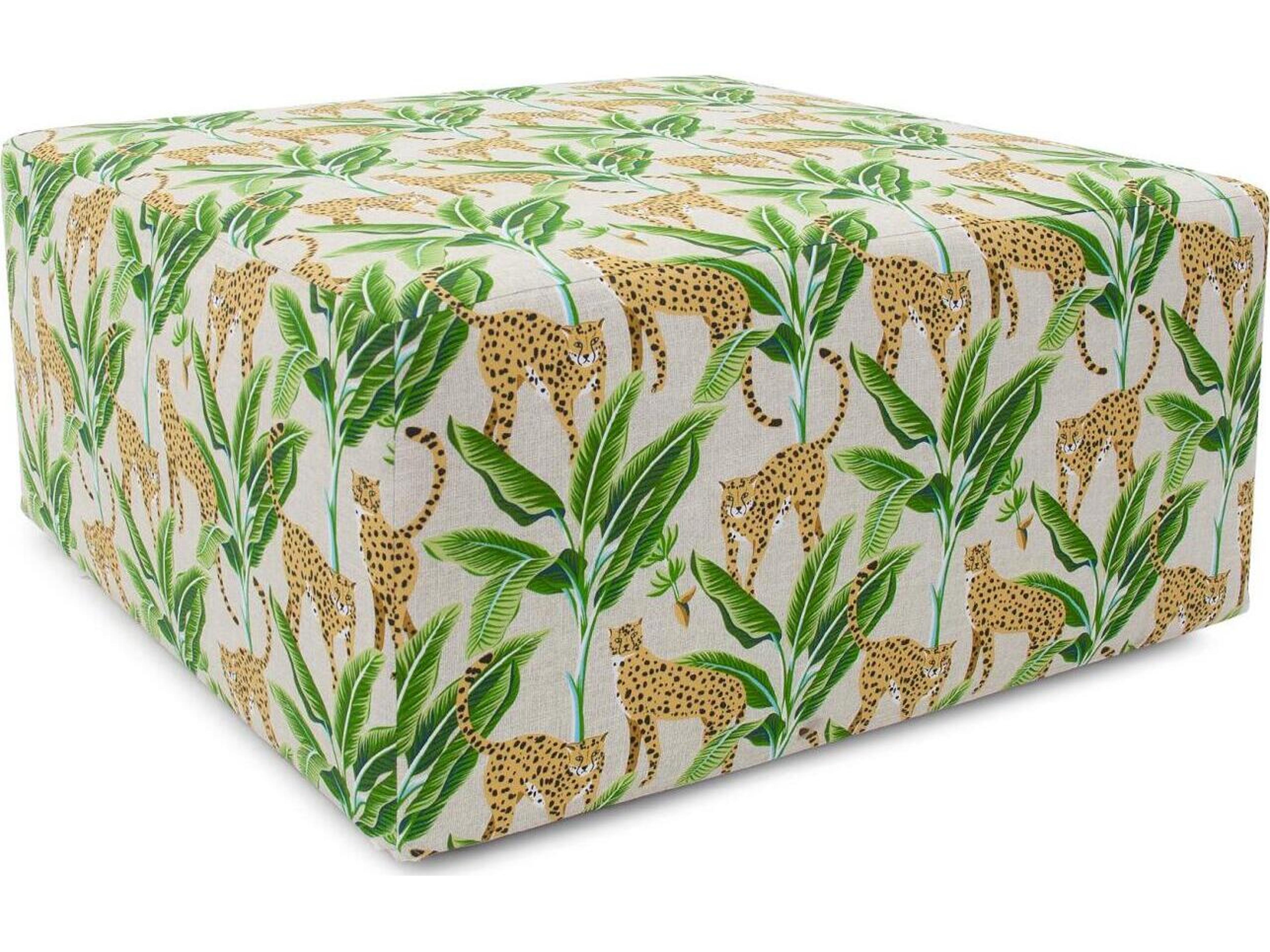 Universal Safari Natural Fabric Cushion Ottoman