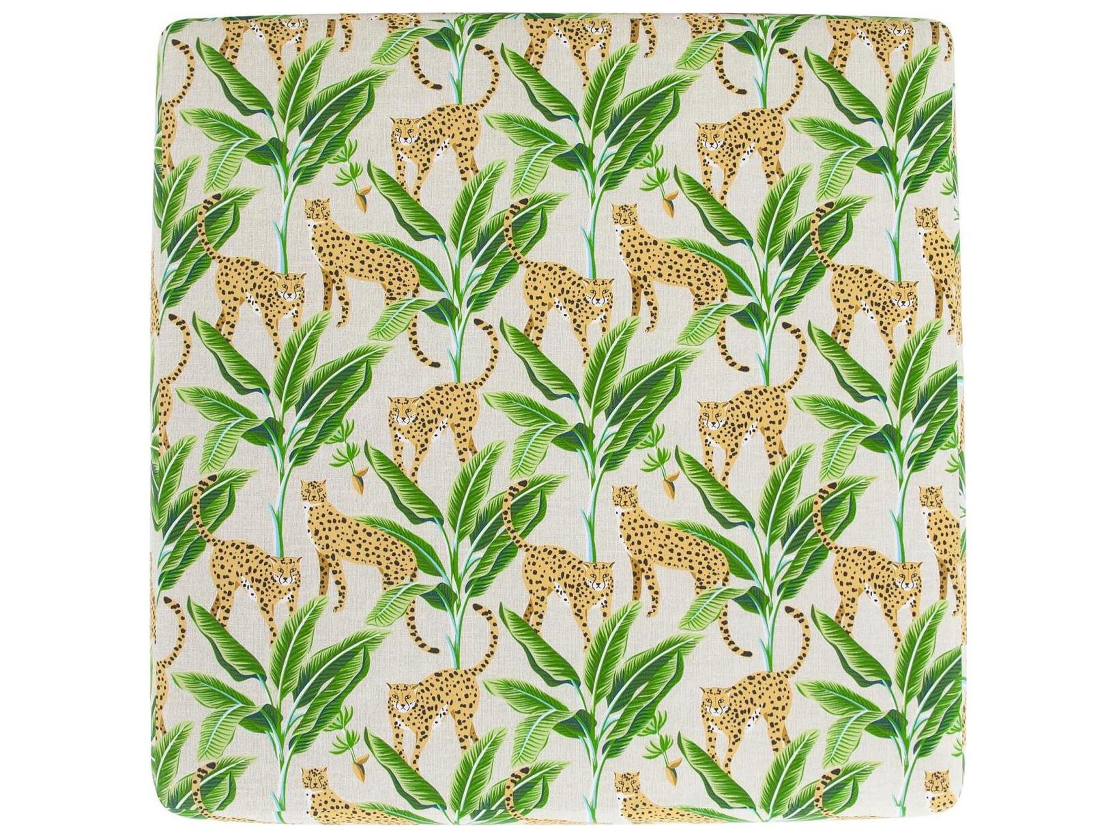 Howard Elliott Outdoor Universal Safari Natural Fabric Cushion Ottoman