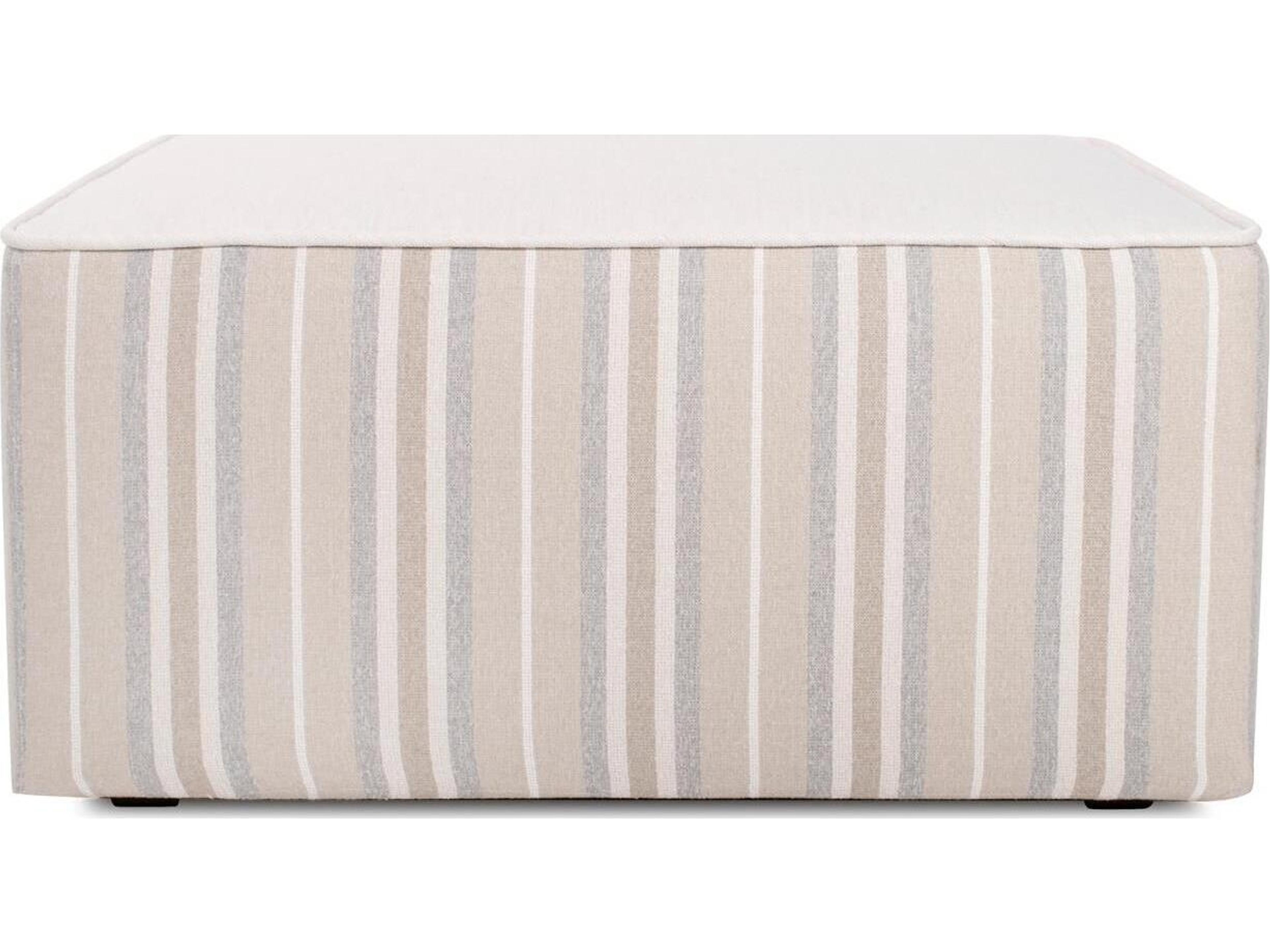 Universal Dune Sand Fabric Cushion Ottoman