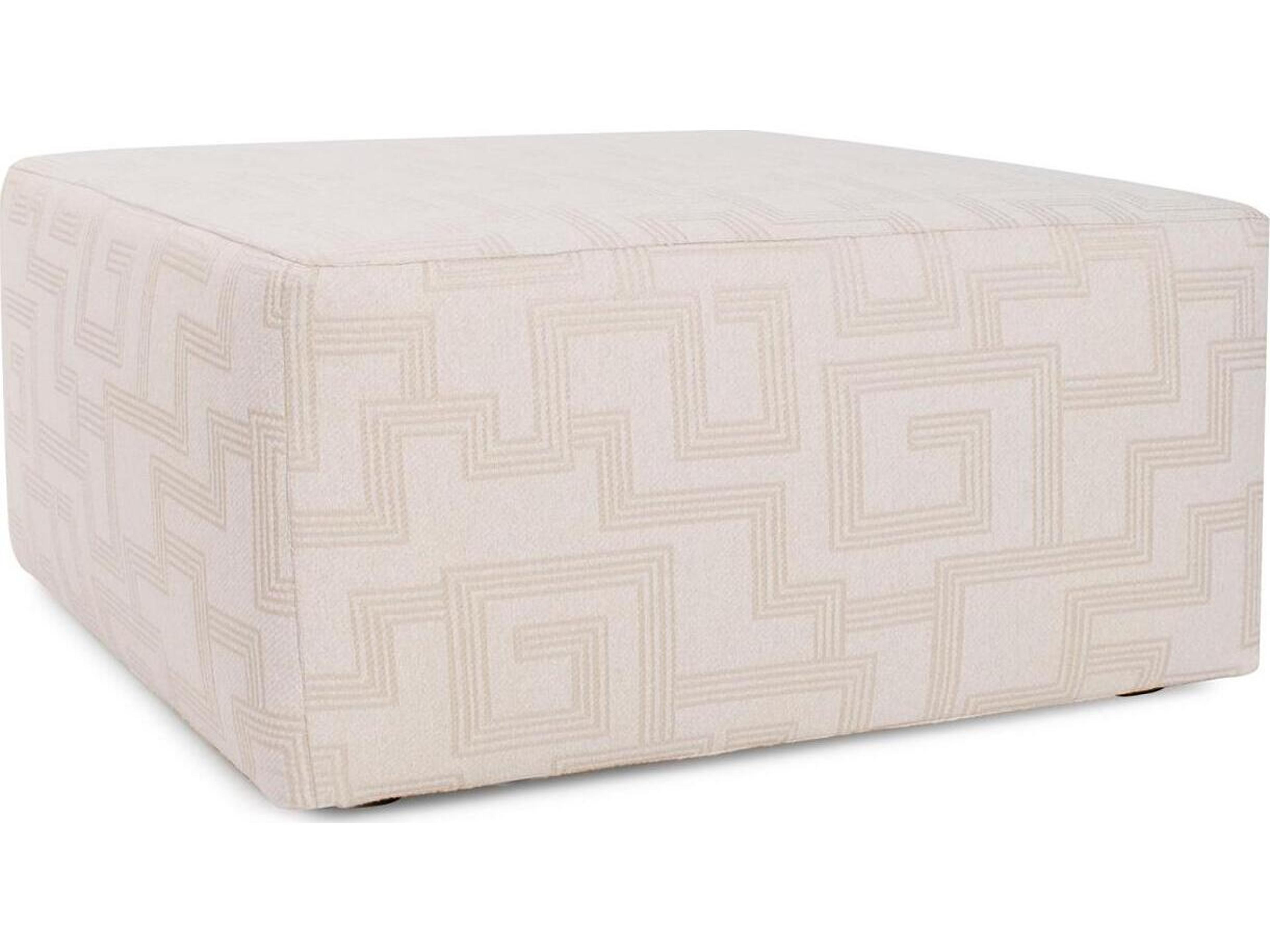 Universal Syros Natural Fabric Cushion Ottoman