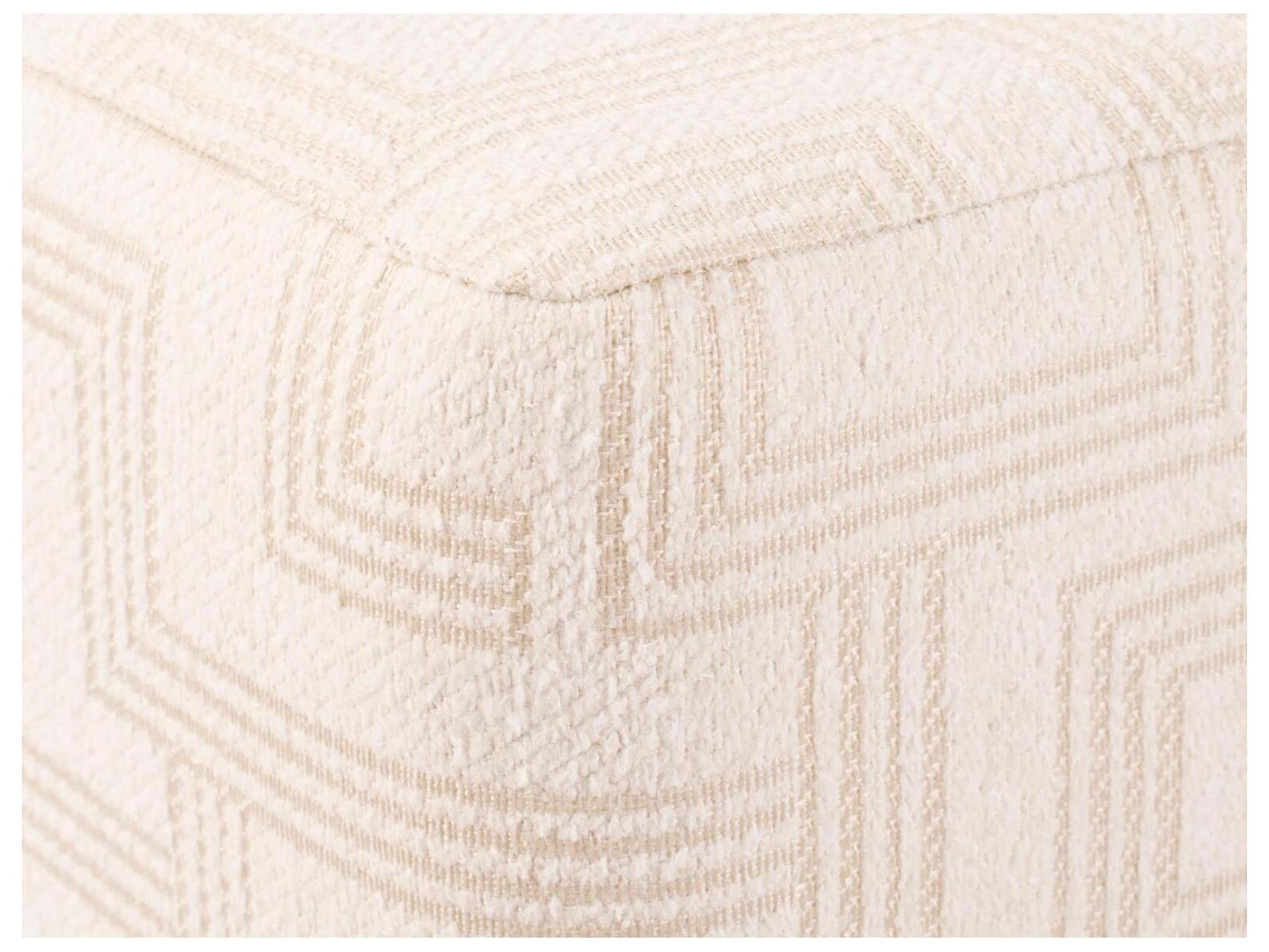 Howard Elliott Outdoor Universal Syros Natural Fabric Cushion Ottoman