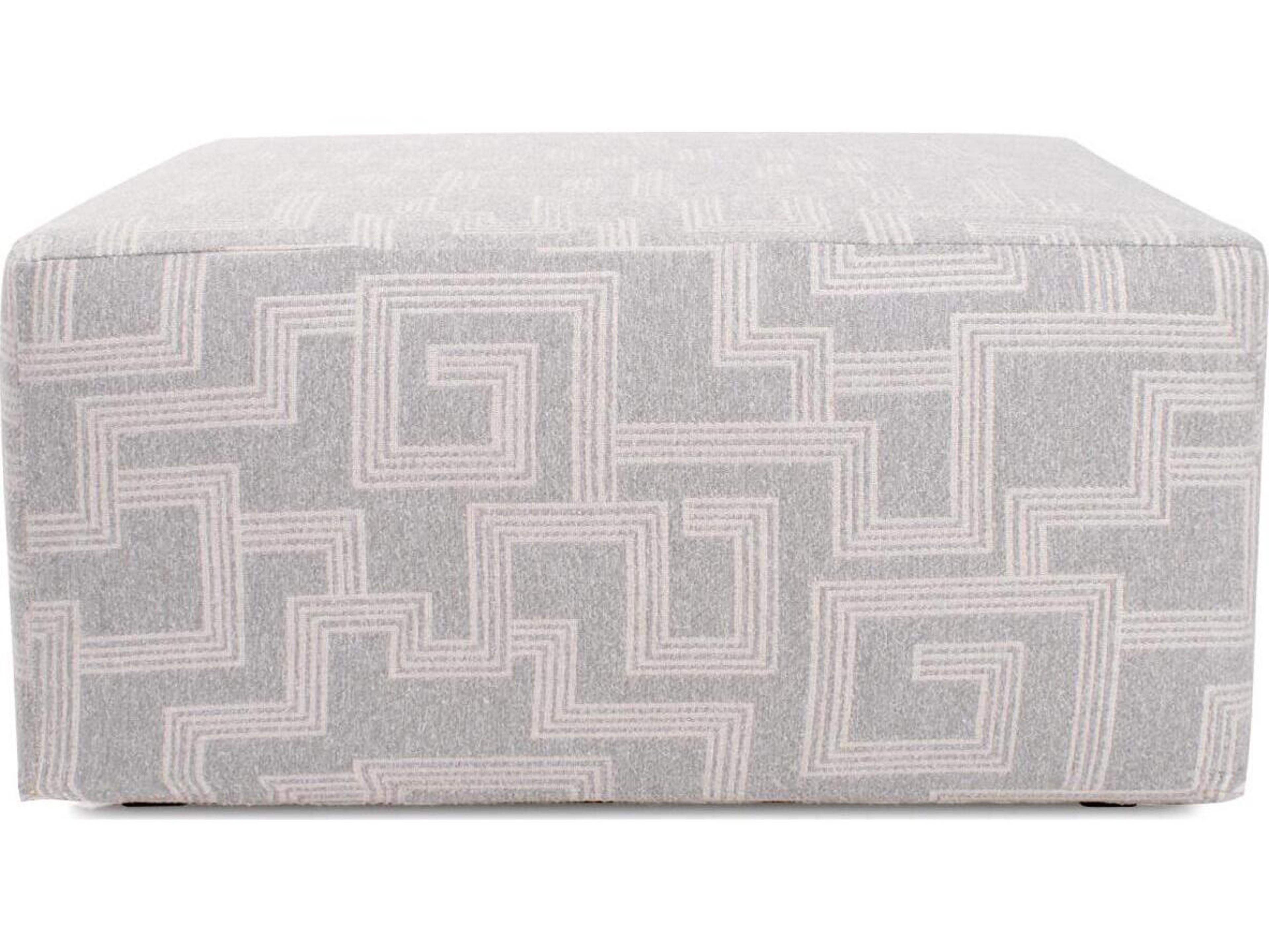 Howard Elliott Outdoor Universal Syros Fog Fabric Cushion Ottoman