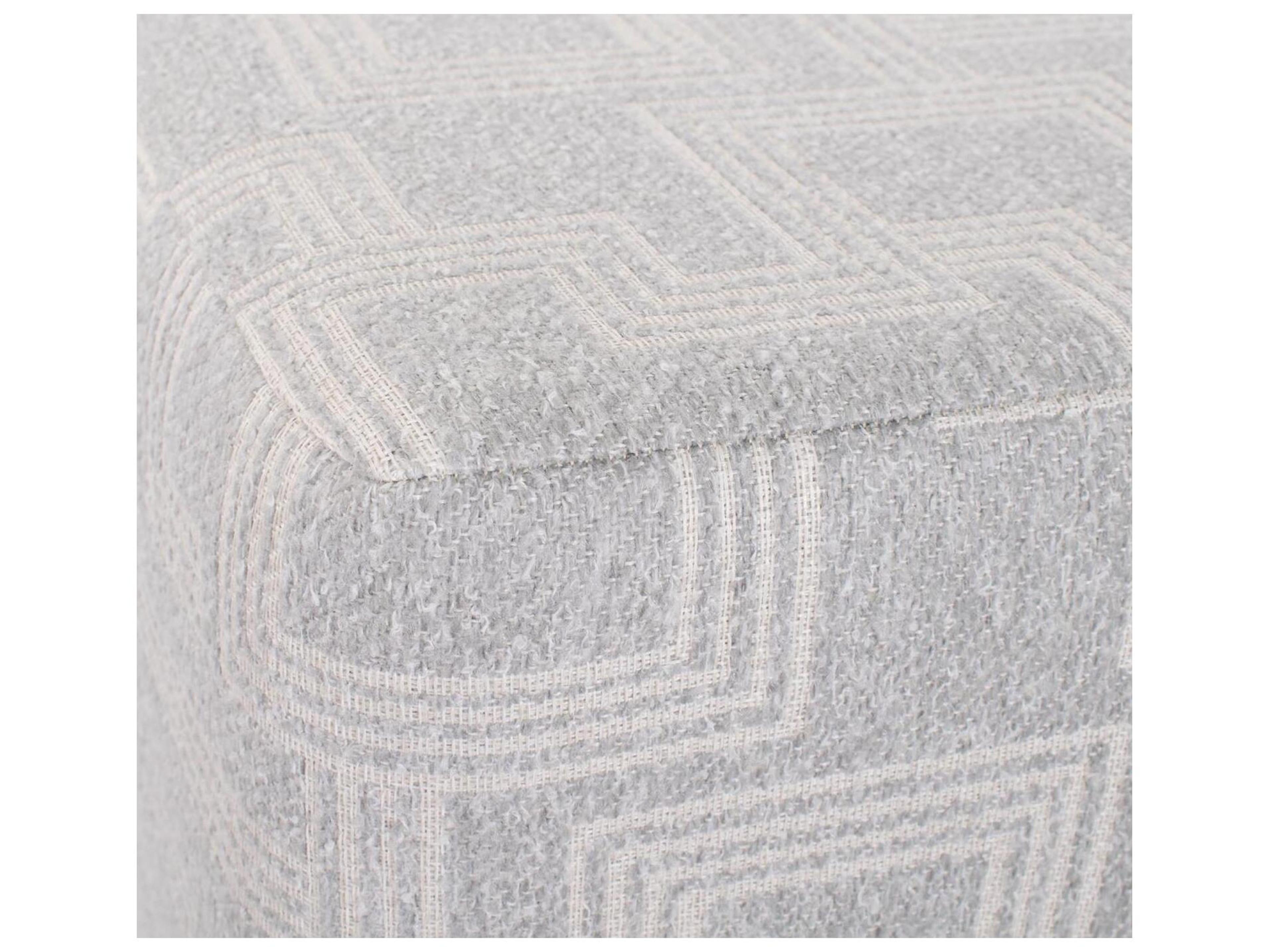 Howard Elliott Outdoor Universal Syros Fog Fabric Cushion Ottoman