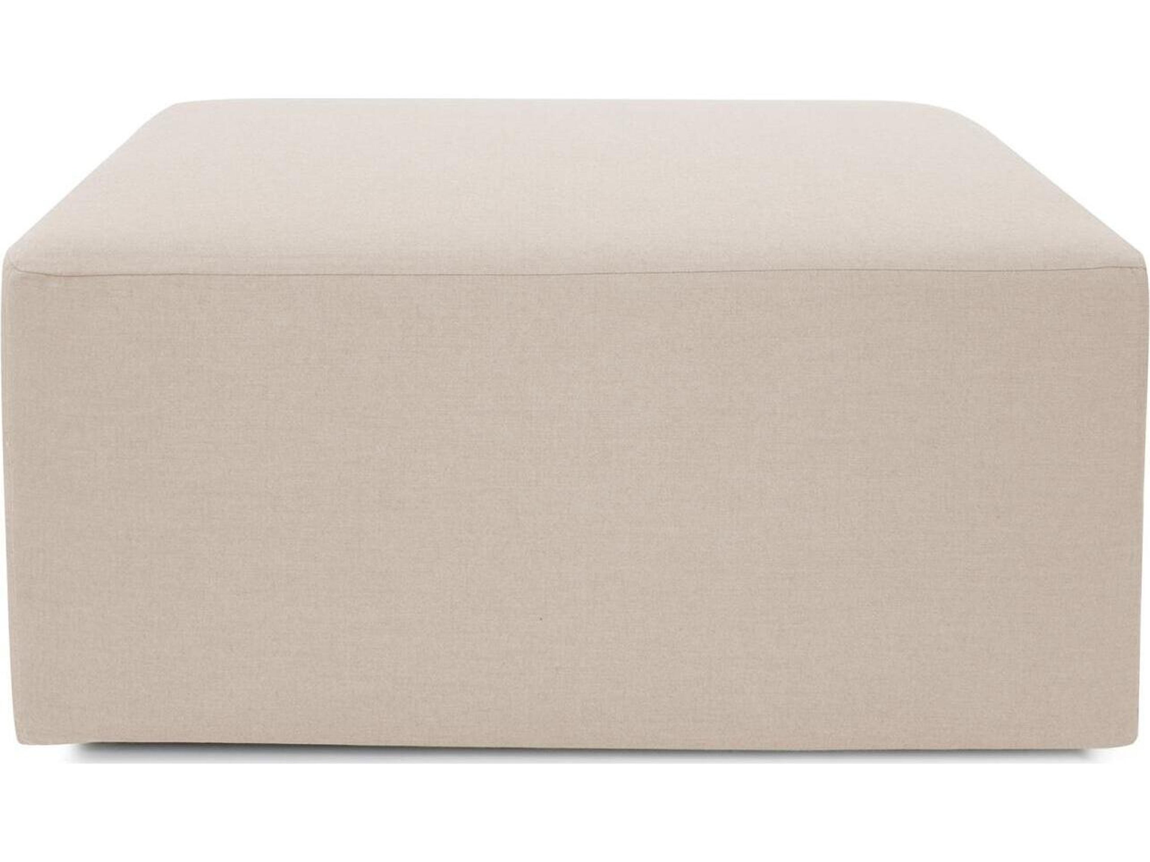 Howard Elliott Outdoor Universal Seascape Sand Fabric Cushion Ottoman