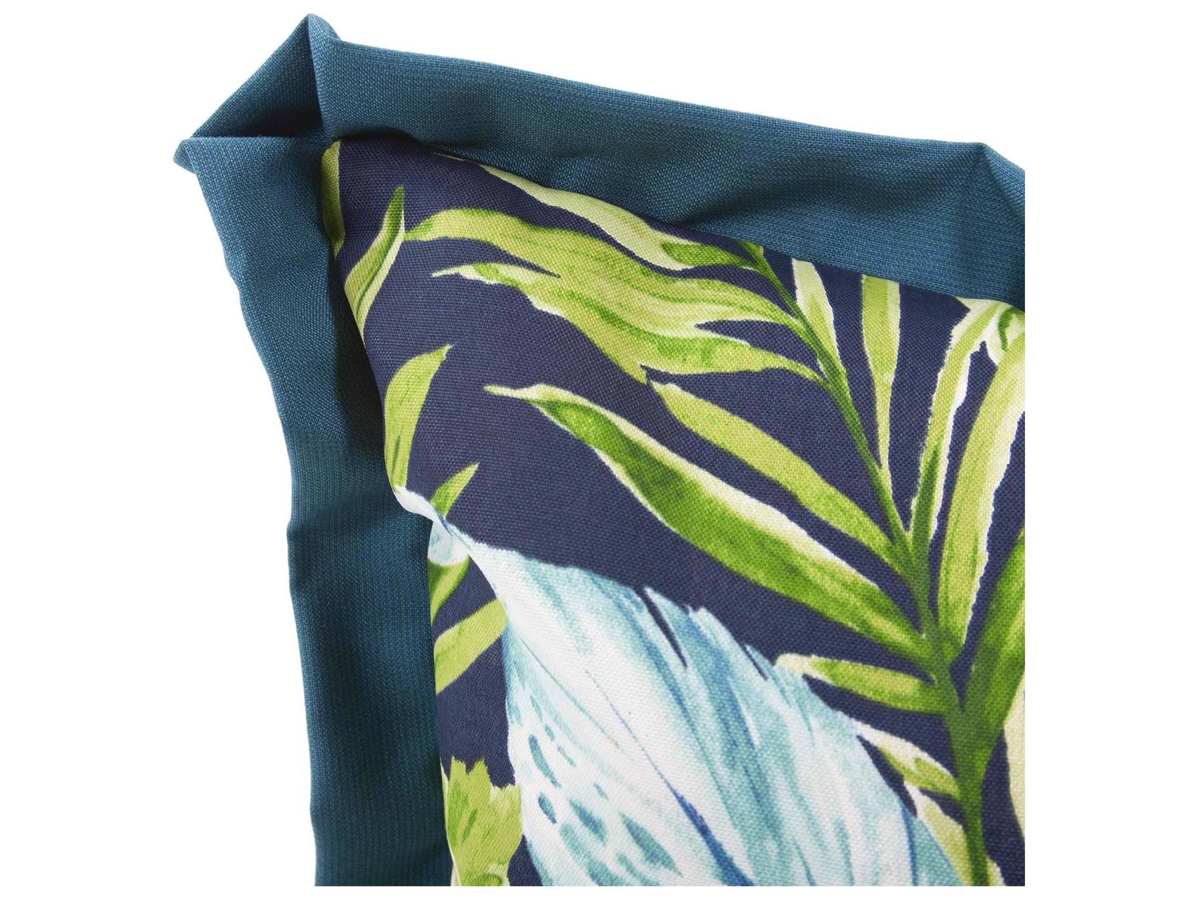 Howard Elliott Outdoor Cardoon Indigo lime Pillow