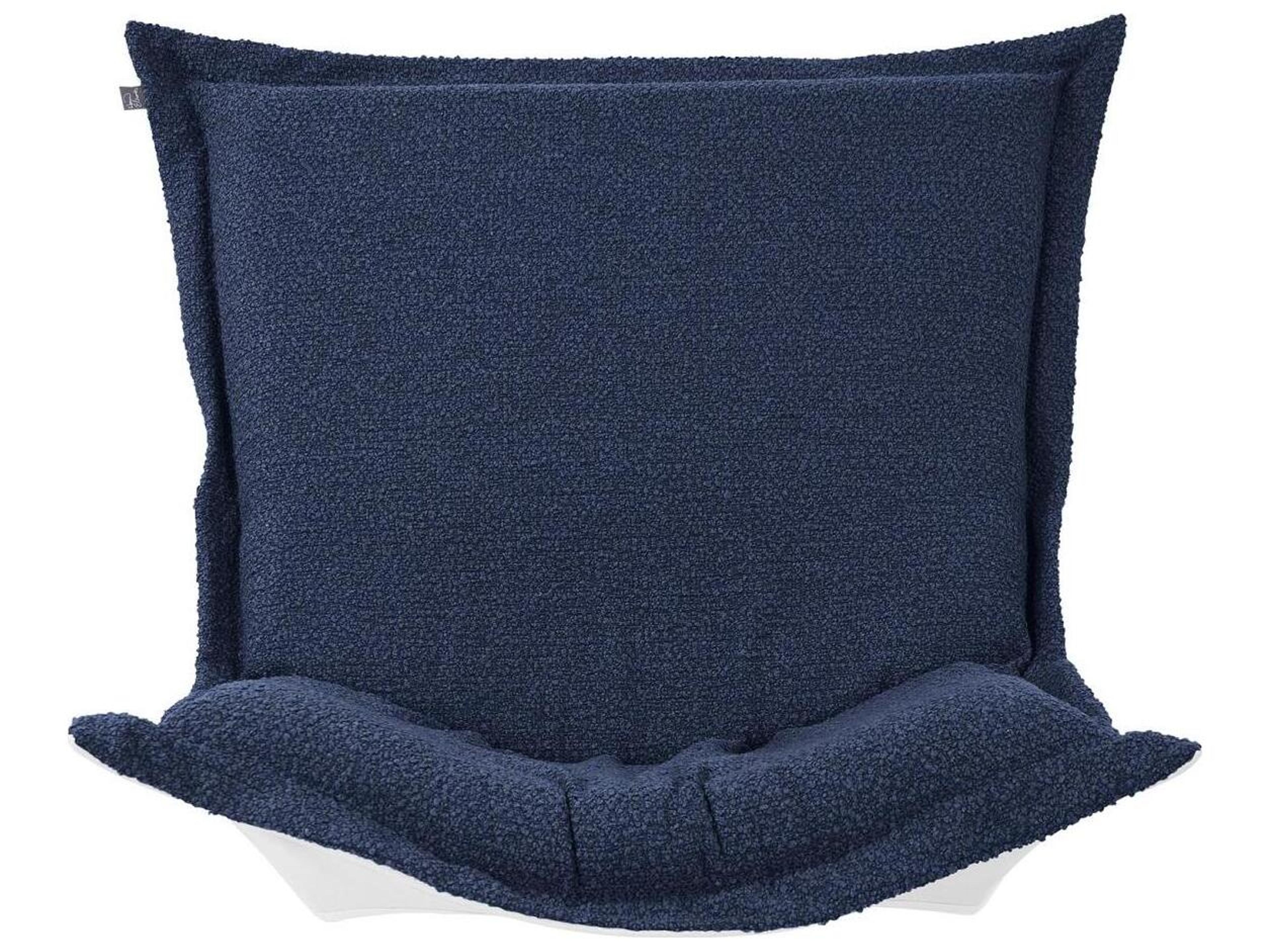 Howard Elliott Outdoor Puff Scroll Alicante Indigo Chair Seat & Back Cover and Cushion