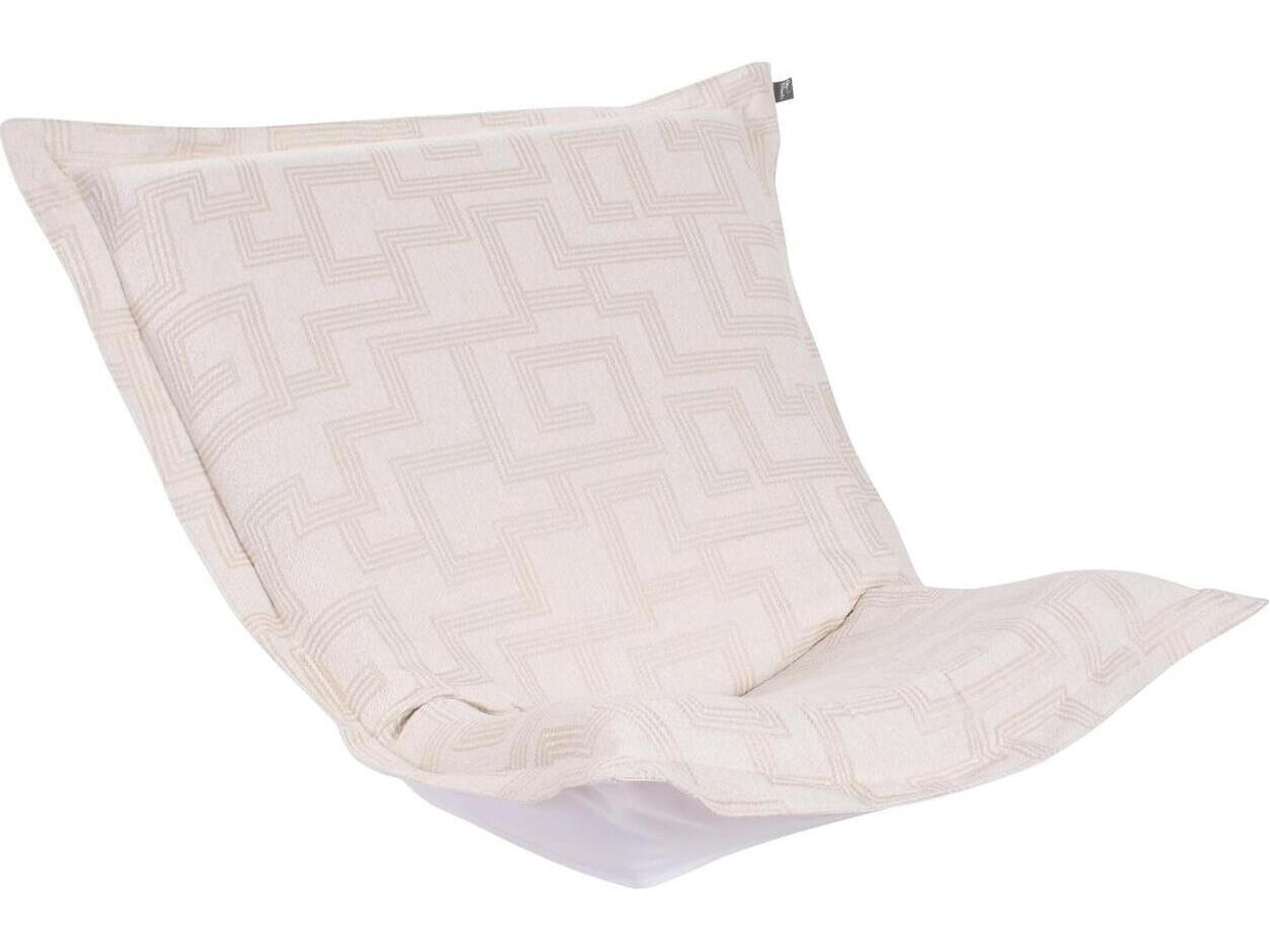 Puff Syros Natural Chair Seat & Back Cover and Cushion