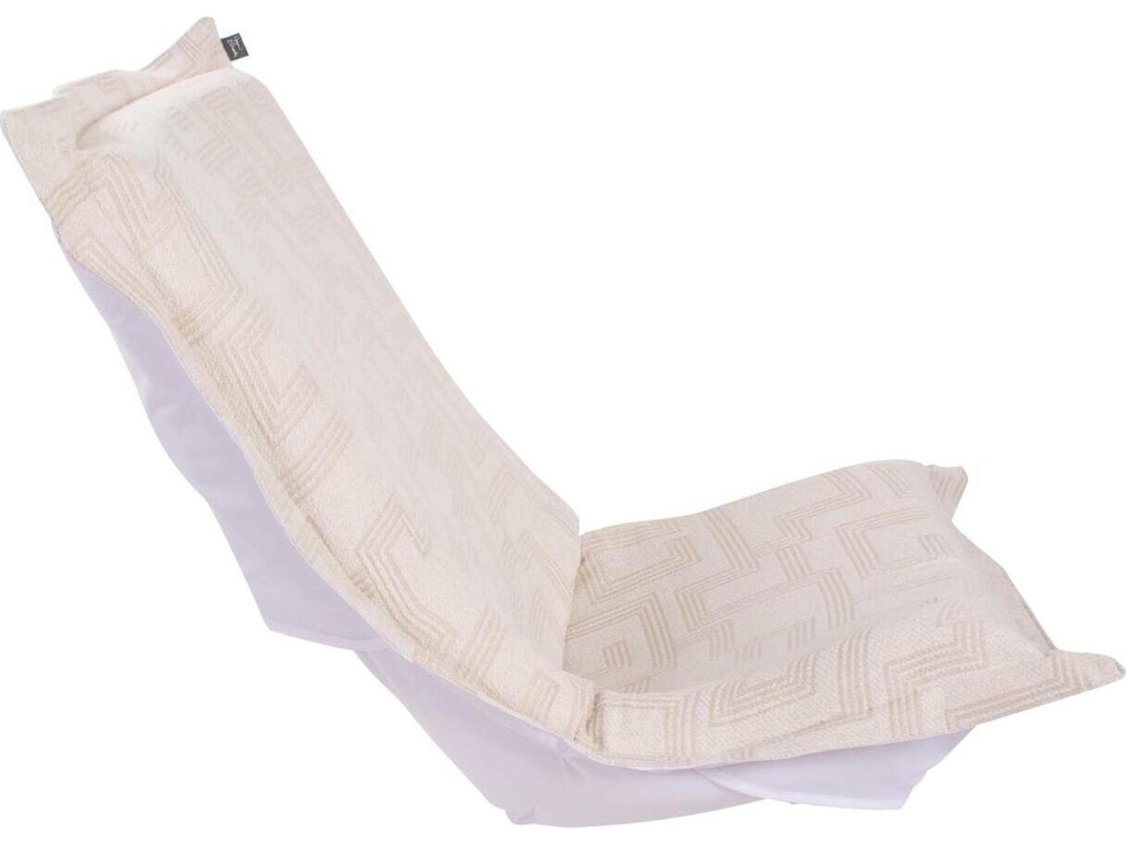 Howard Elliott Outdoor Puff Syros Natural Chair Seat & Back Cover and Cushion