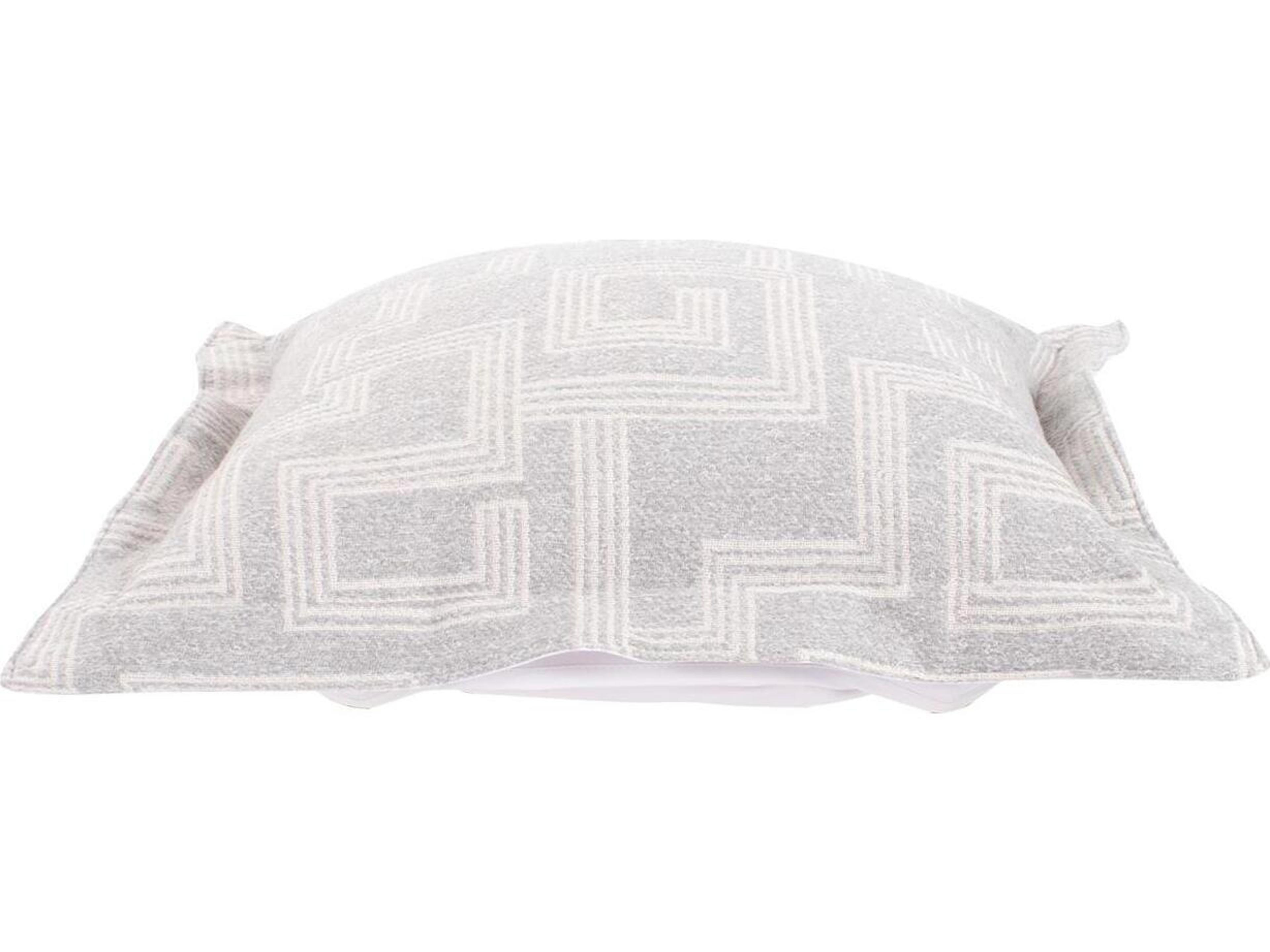 Howard Elliott Outdoor Puff Syros Fog Ottoman Cover and Cushion