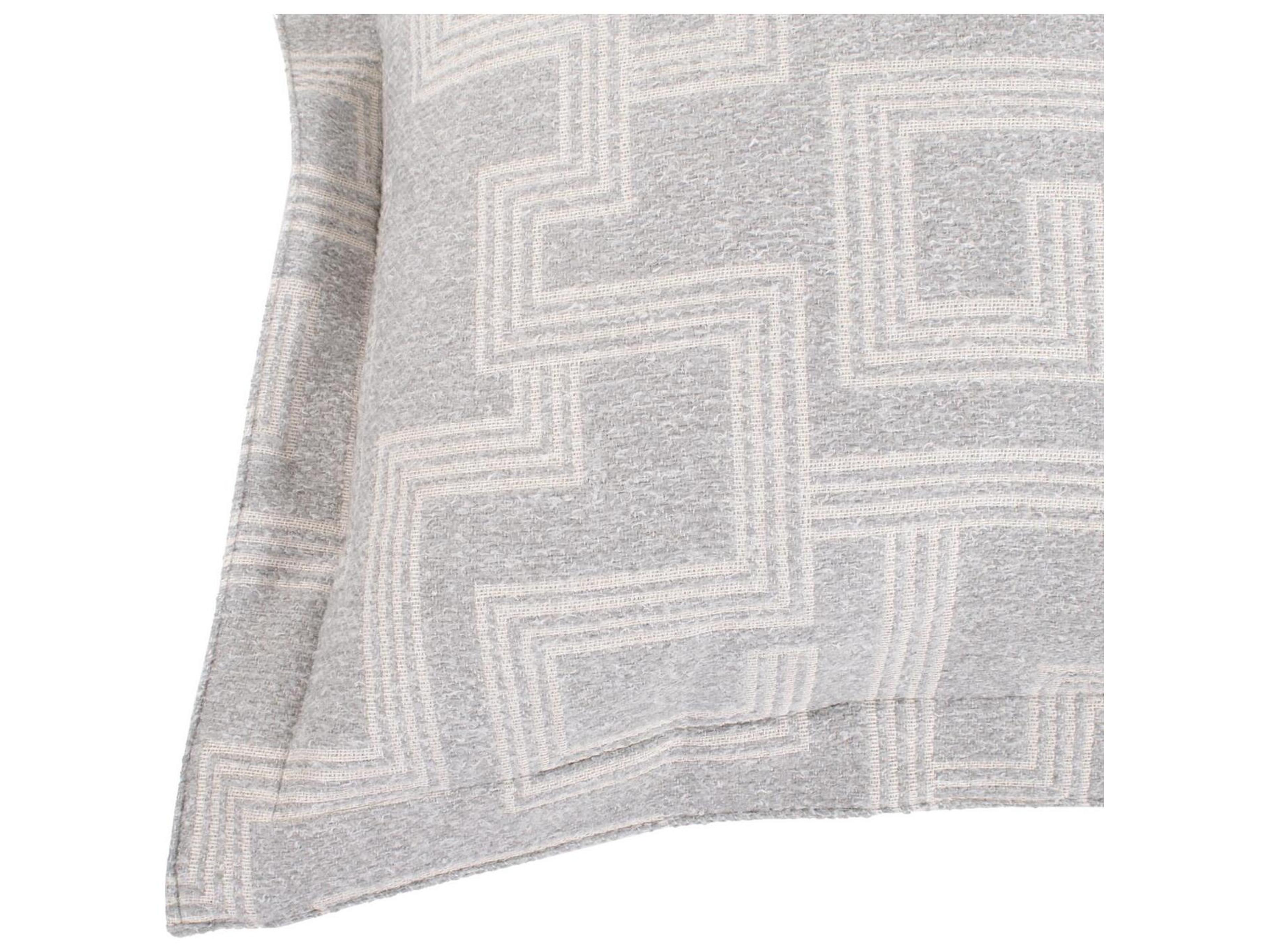 Howard Elliott Outdoor Puff Syros Fog Ottoman Cover and Cushion