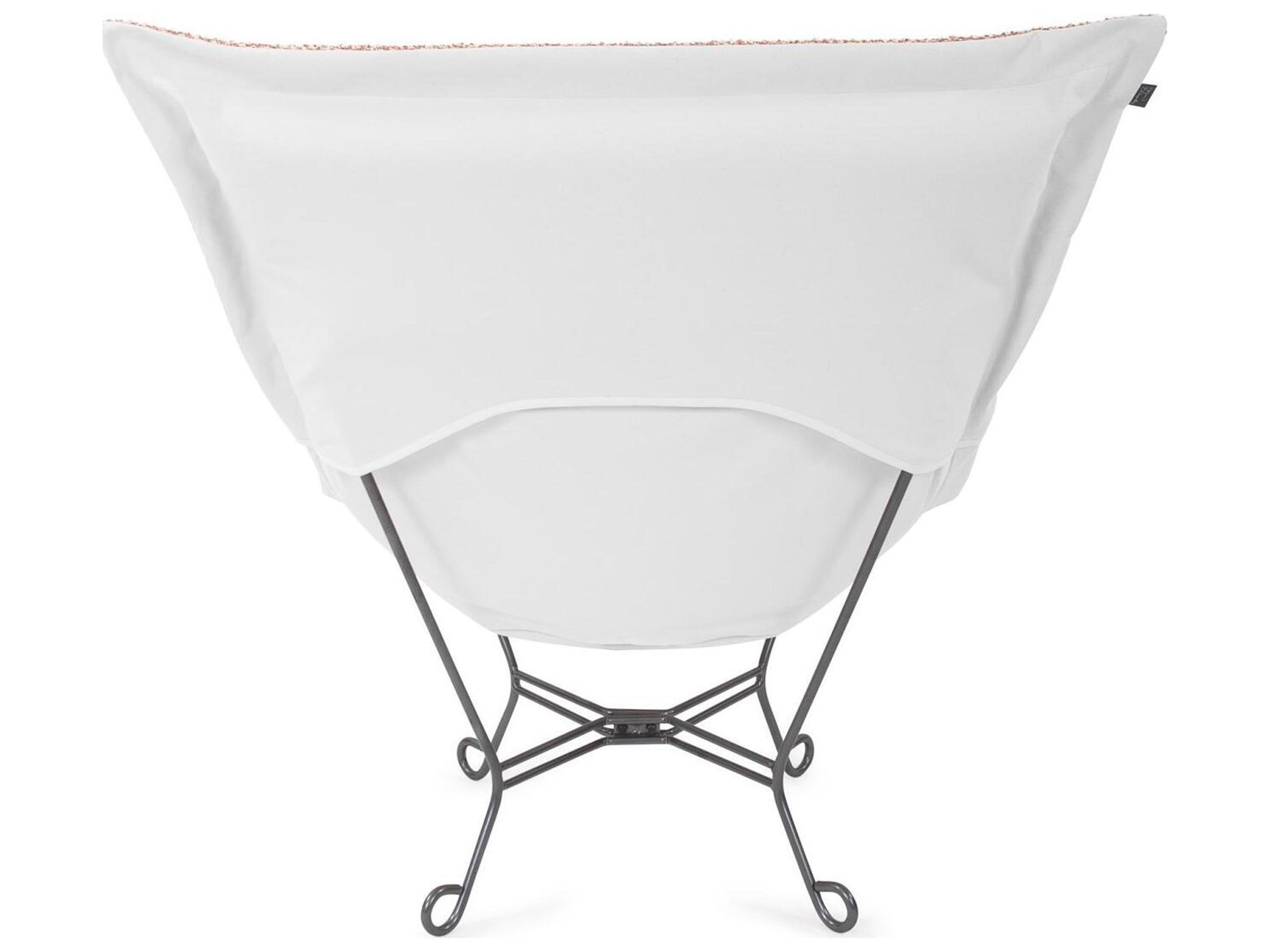 Howard Elliott Outdoor Puff Scroll Alicante Blush Fabric Cushion Lounge Chair