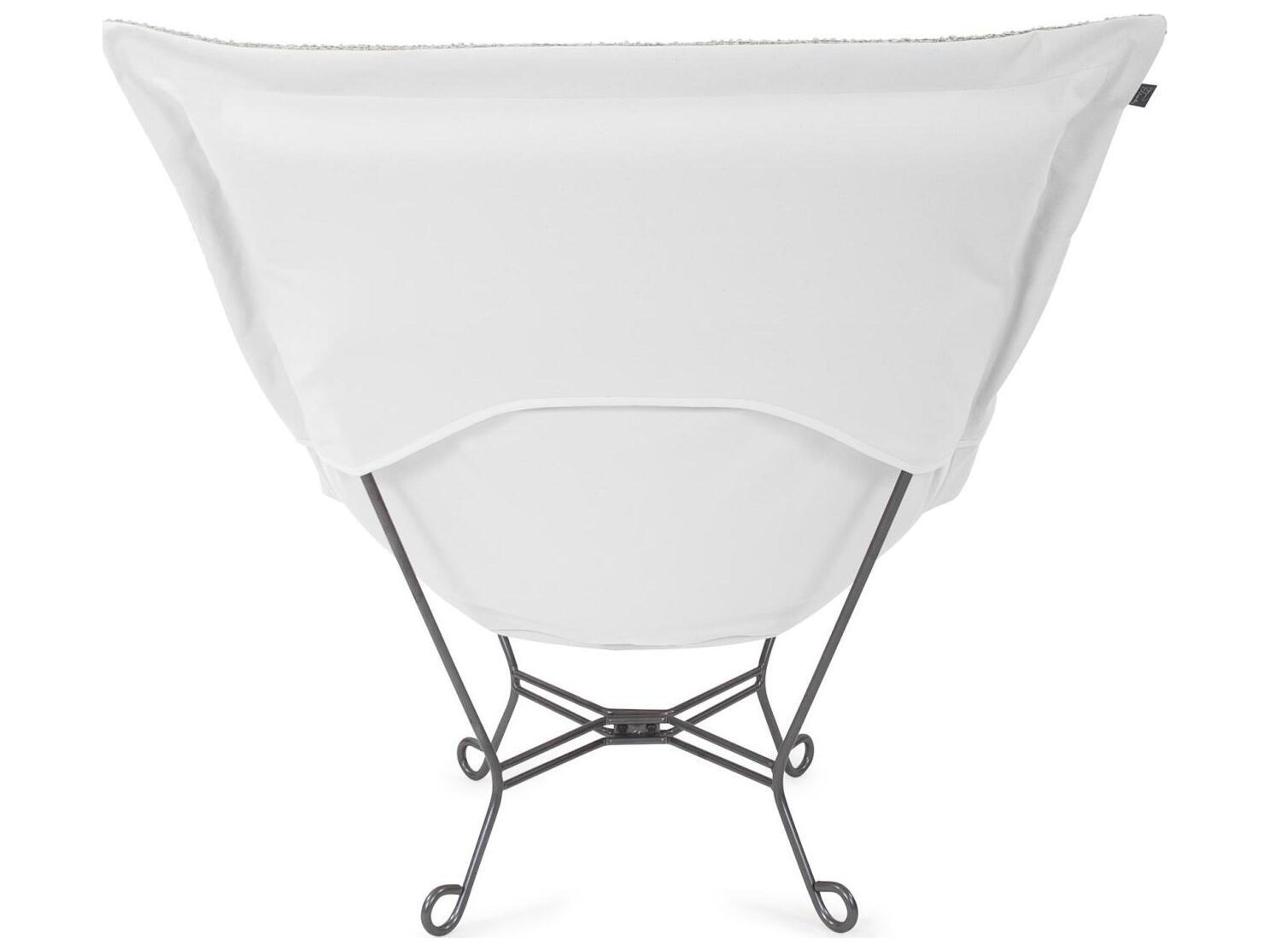 Howard Elliott Outdoor Puff Scroll Alicante Breeze Fabric Cushion Lounge Chair