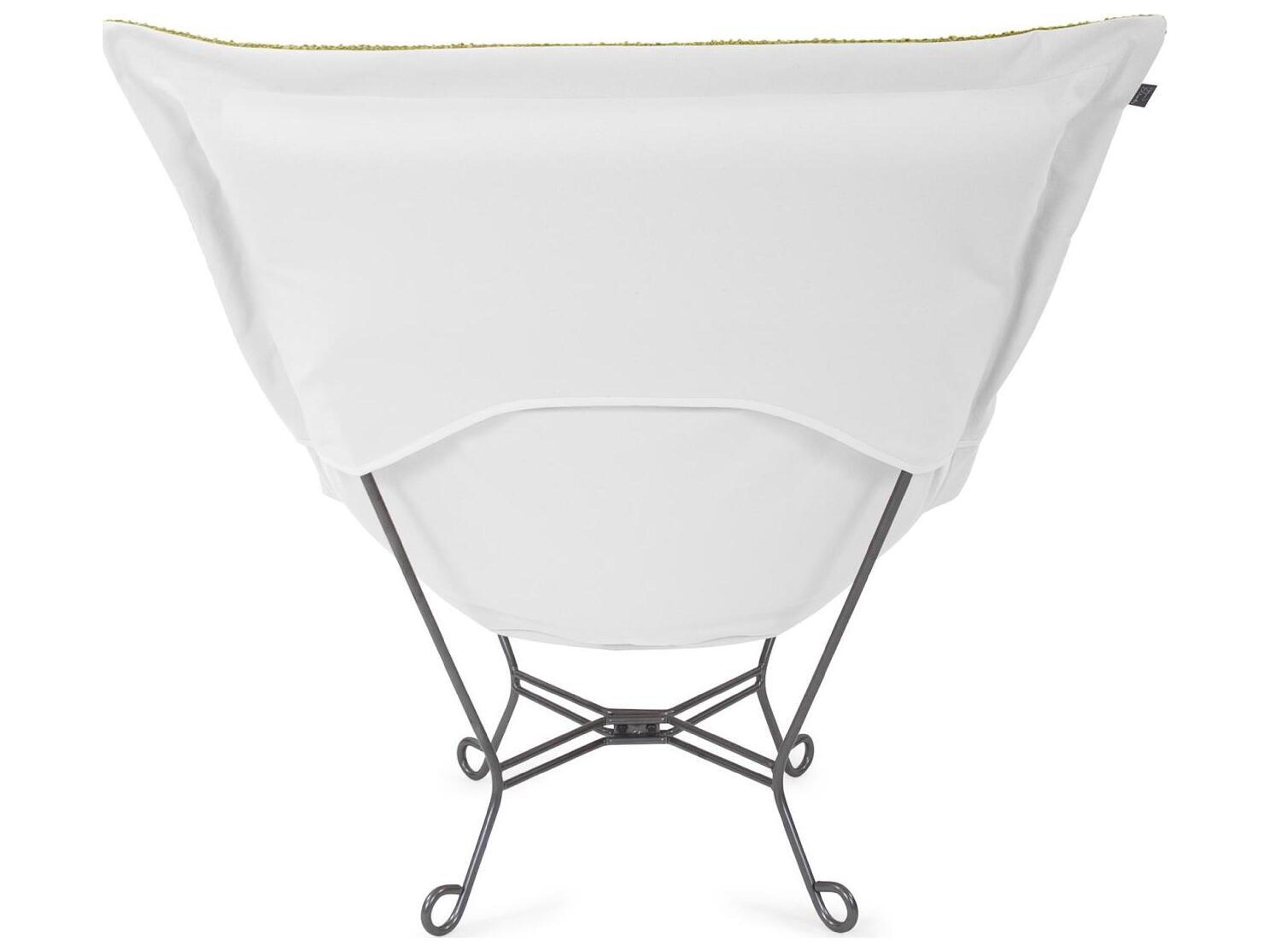 Howard Elliott Outdoor Puff Scroll Alicante Moss Fabric Cushion Lounge Chair