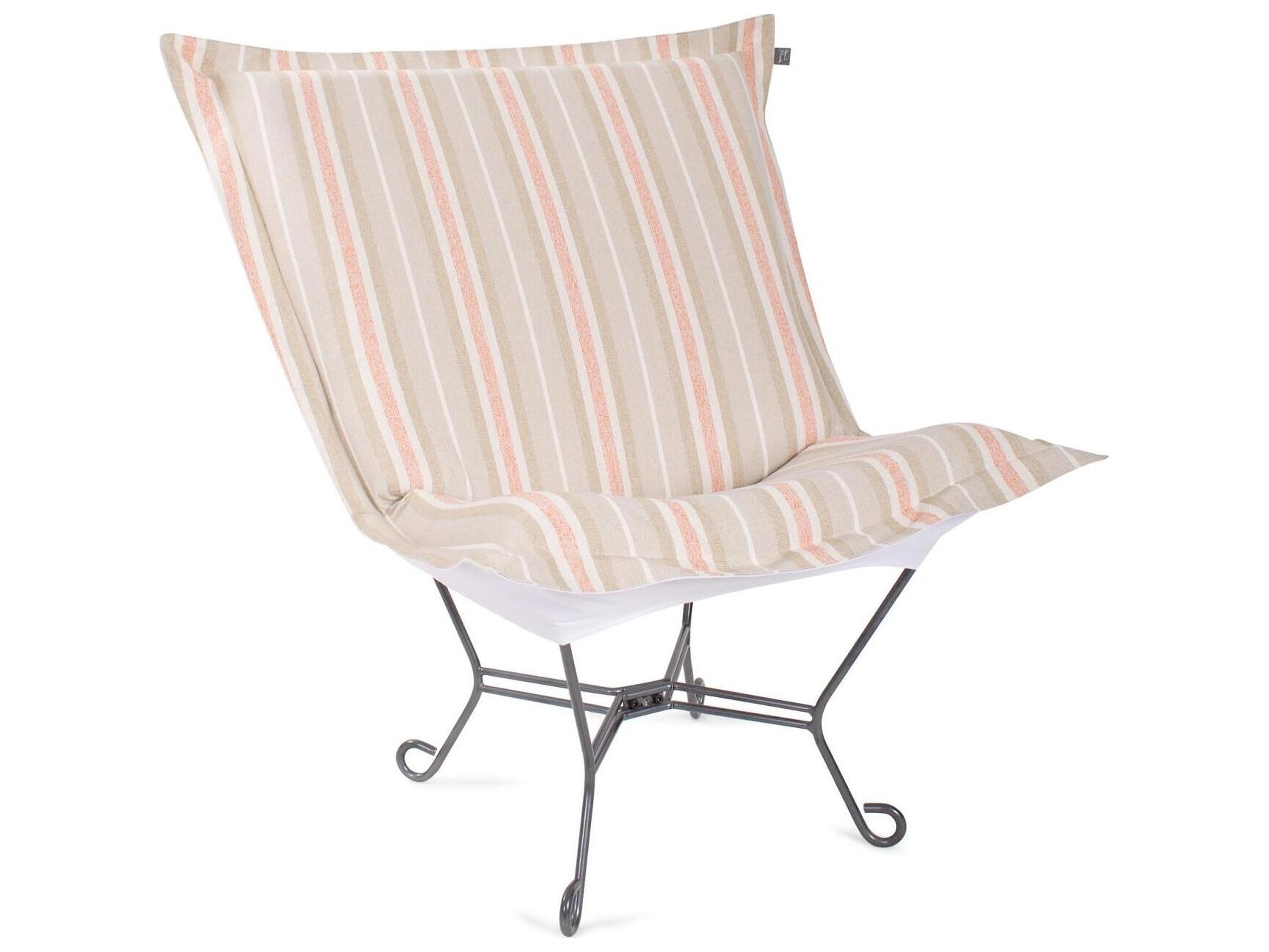 Puff Scroll Dune Terra Fabric Cushion Lounge Chair