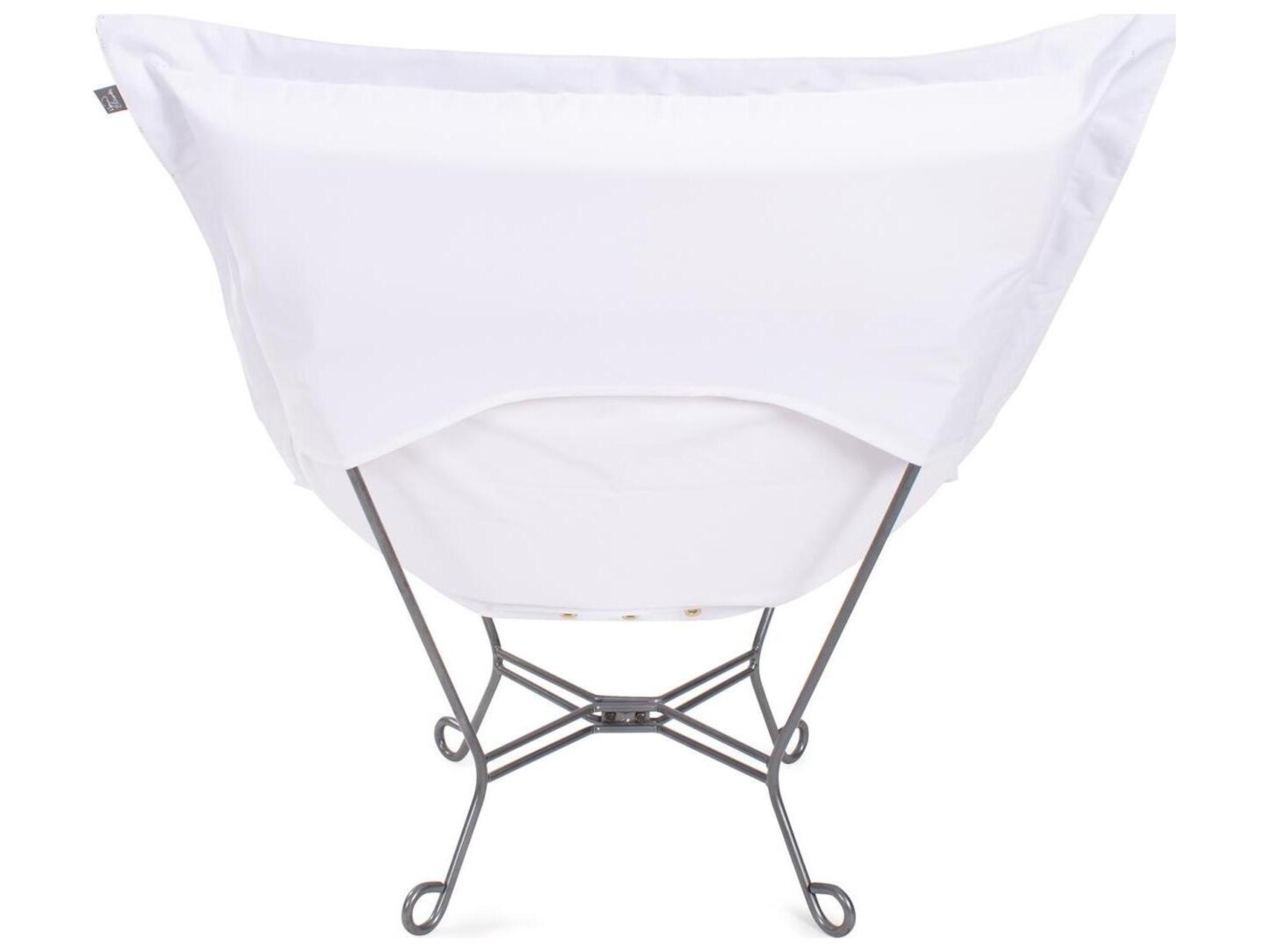 Howard Elliott Outdoor Puff Scroll Dune Moss Fabric Cushion Lounge Chair