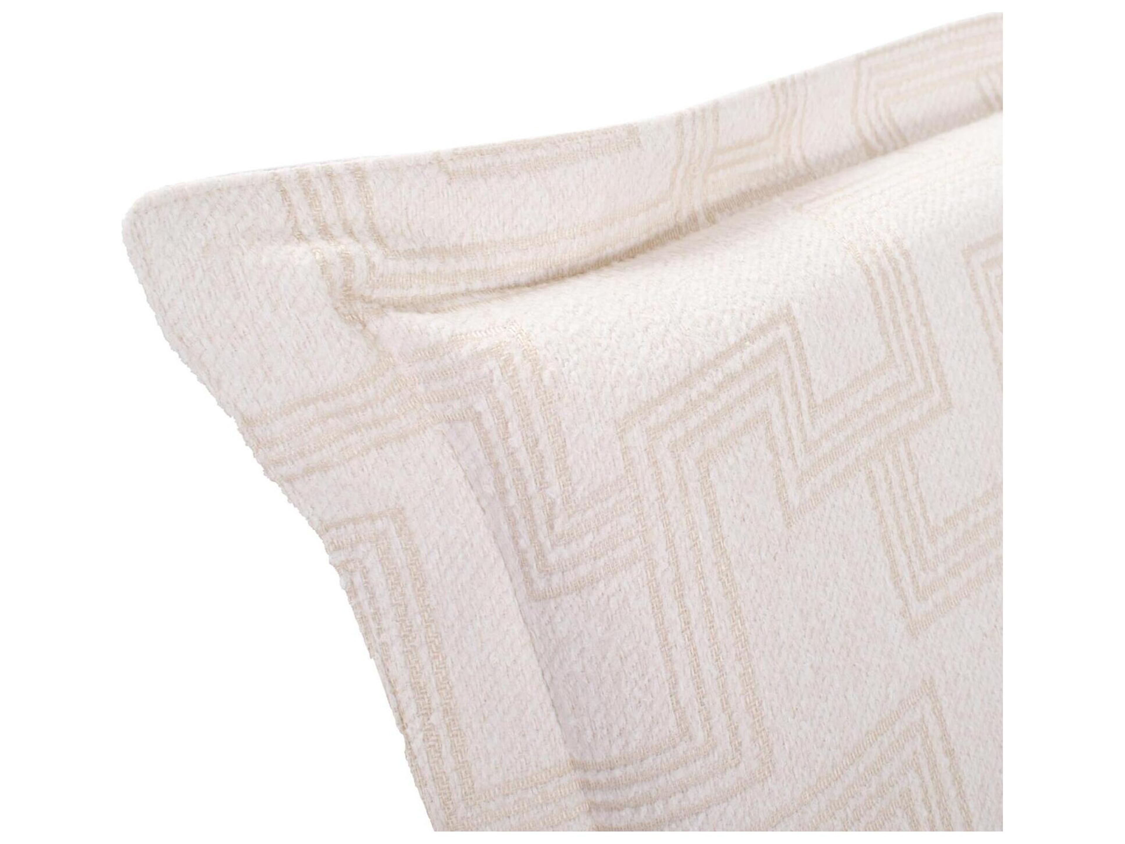 Howard Elliott Outdoor Puff Scroll Syros Natural Fabric Cushion Lounge Chair