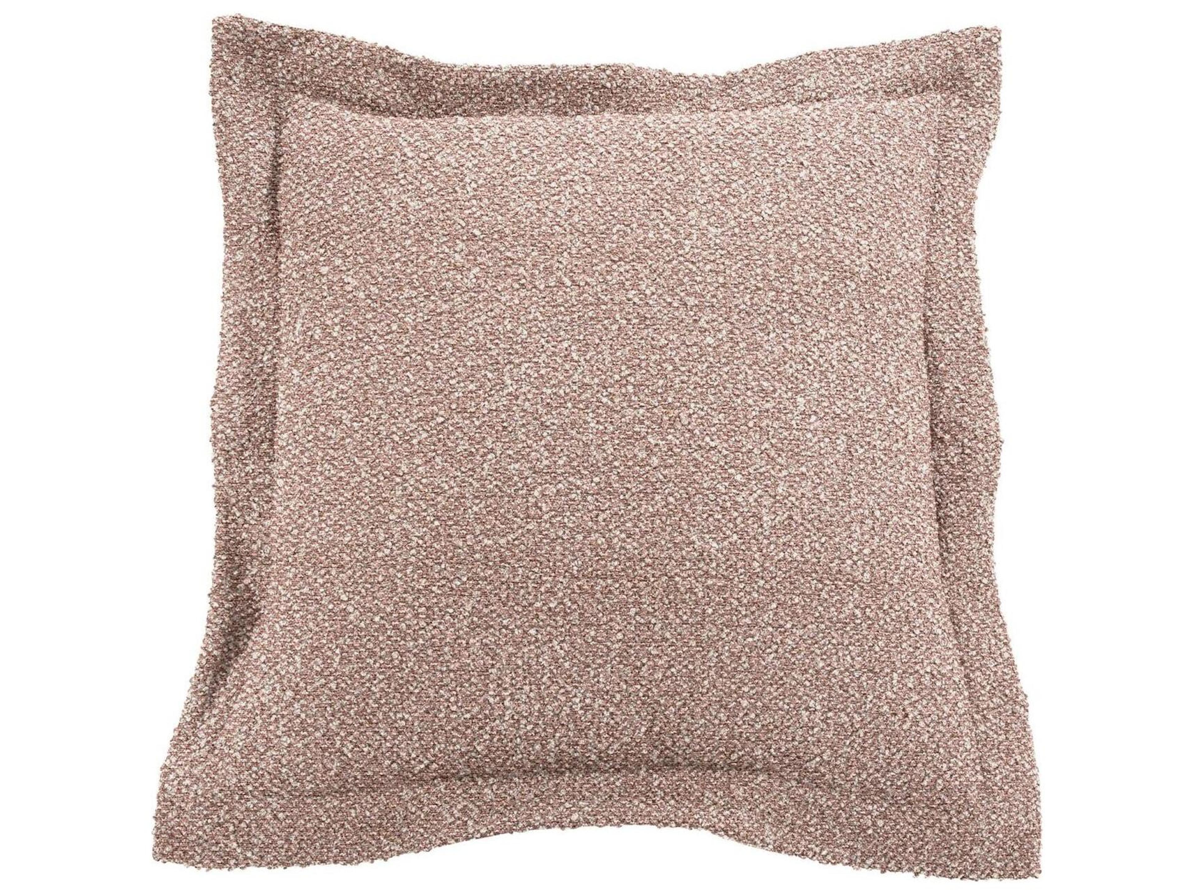 Howard Elliott Outdoor Puff Scroll Alicante Blush Fabric Cushion Ottoman