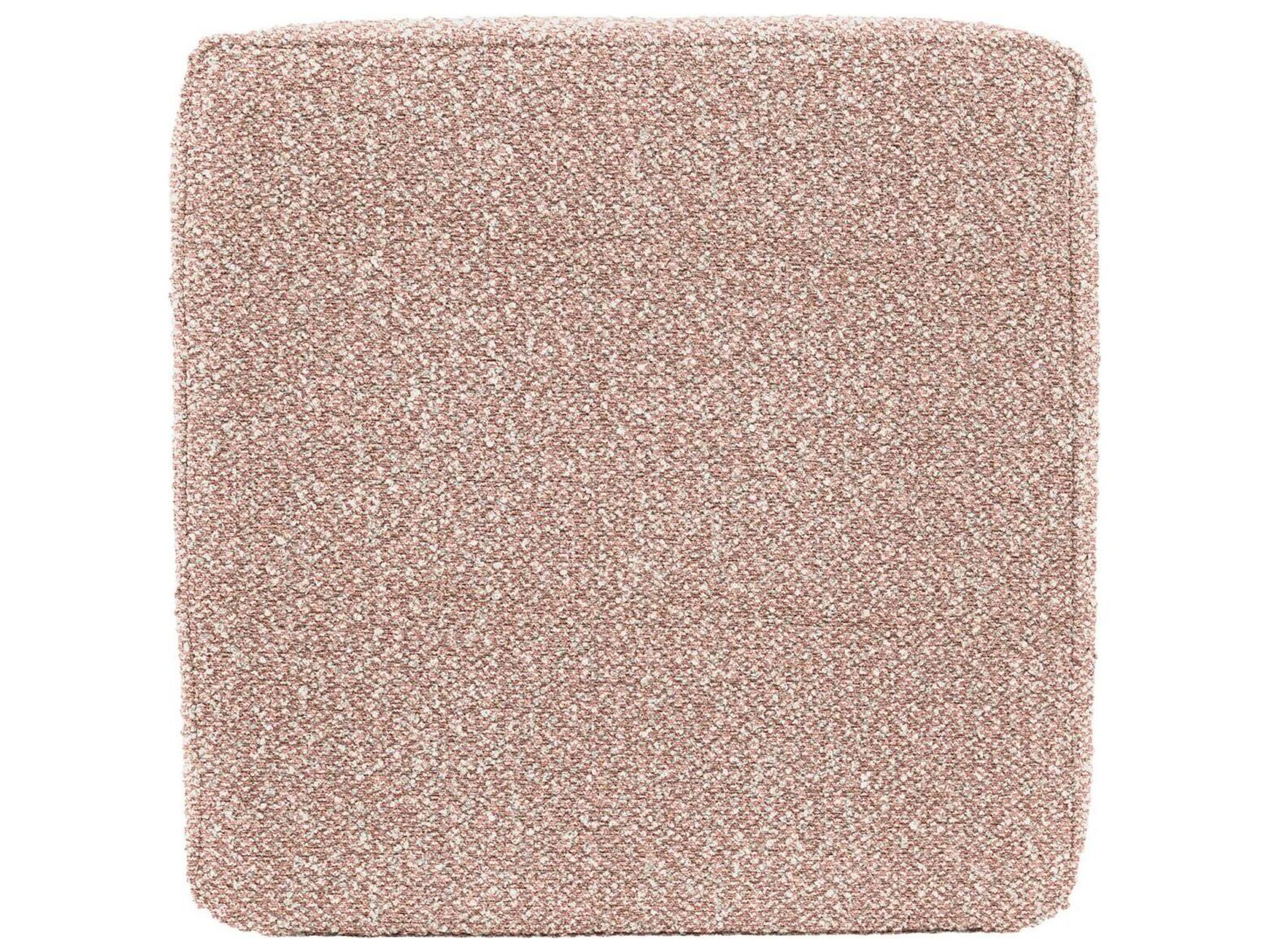 Howard Elliott Outdoor No Tip Alicante Blush Fabric Cushion Ottoman