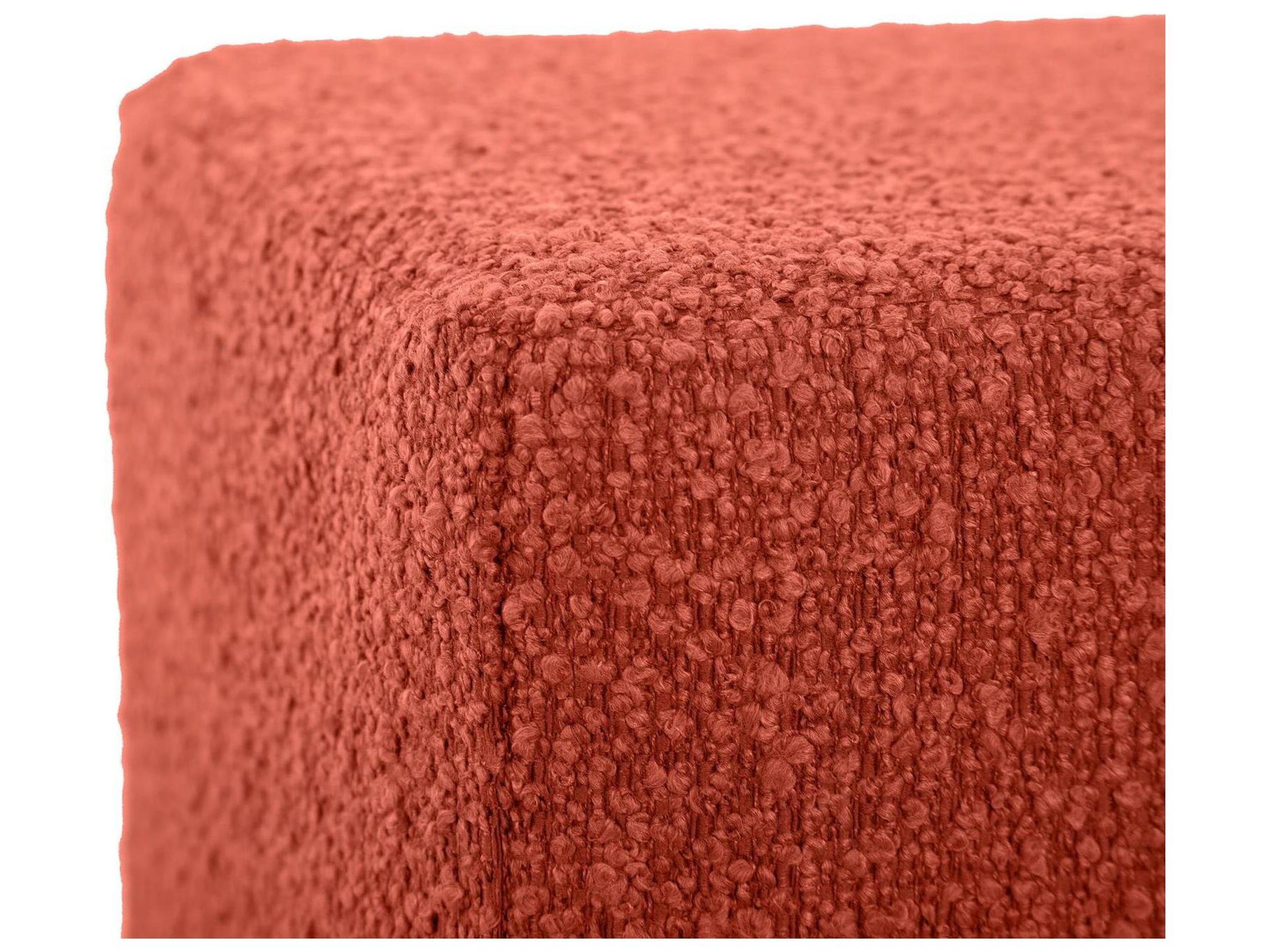 Howard Elliott Outdoor No Tip Alicante Coral Fabric Cushion Ottoman