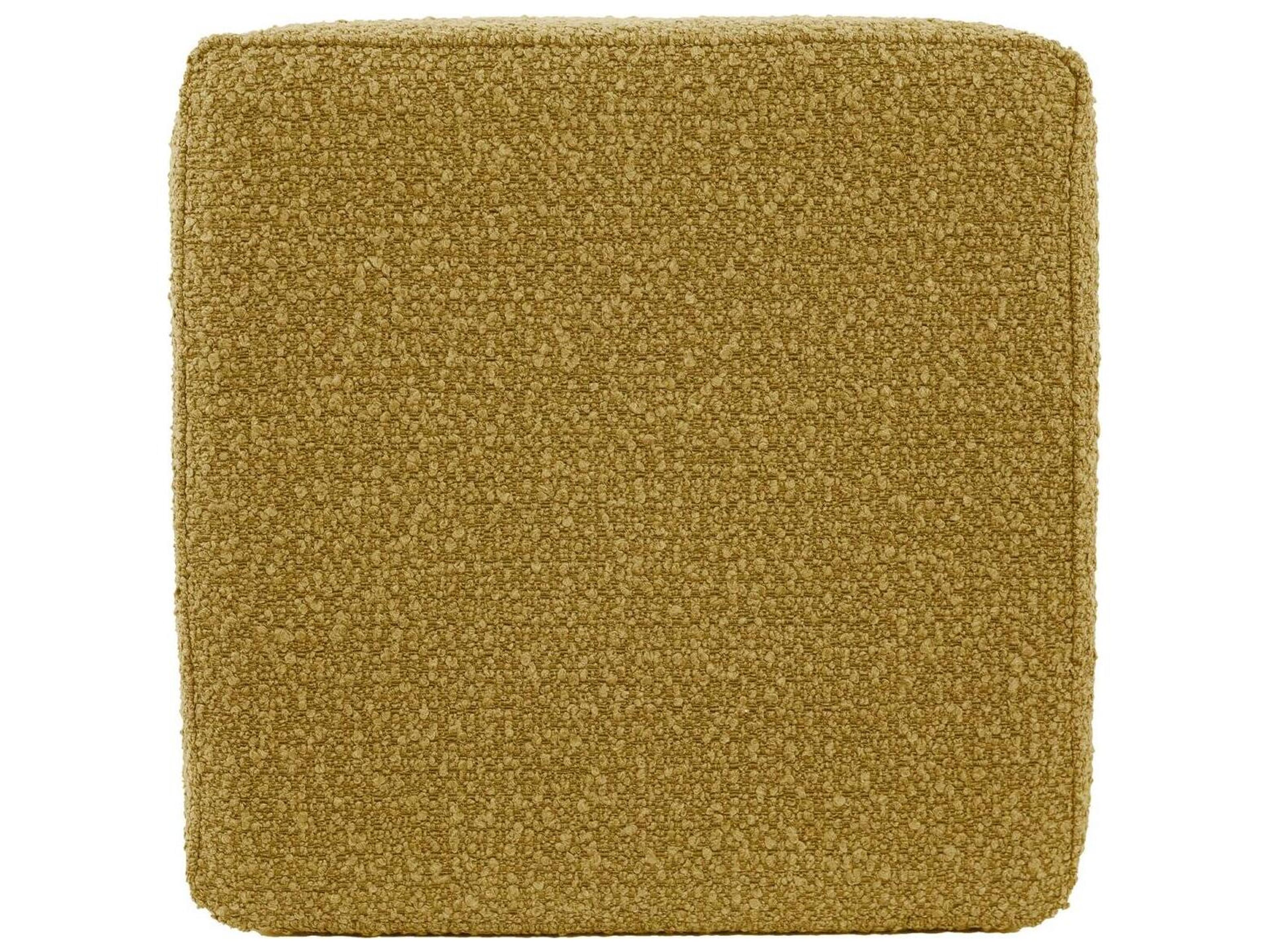 Howard Elliott Outdoor No Tip Alicante Gold Fabric Cushion Ottoman