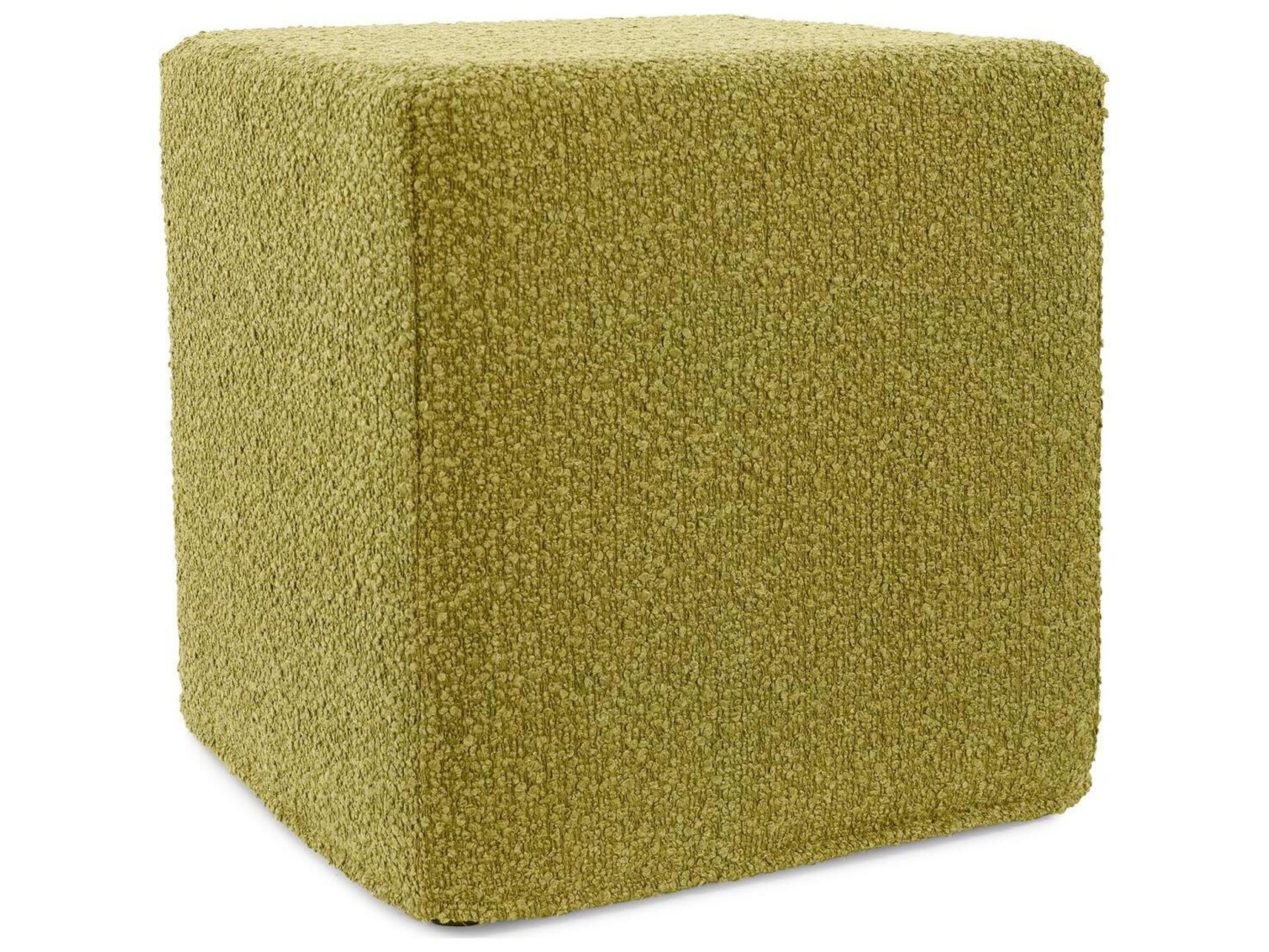 No Tip Alicante Moss Fabric Cushion Ottoman