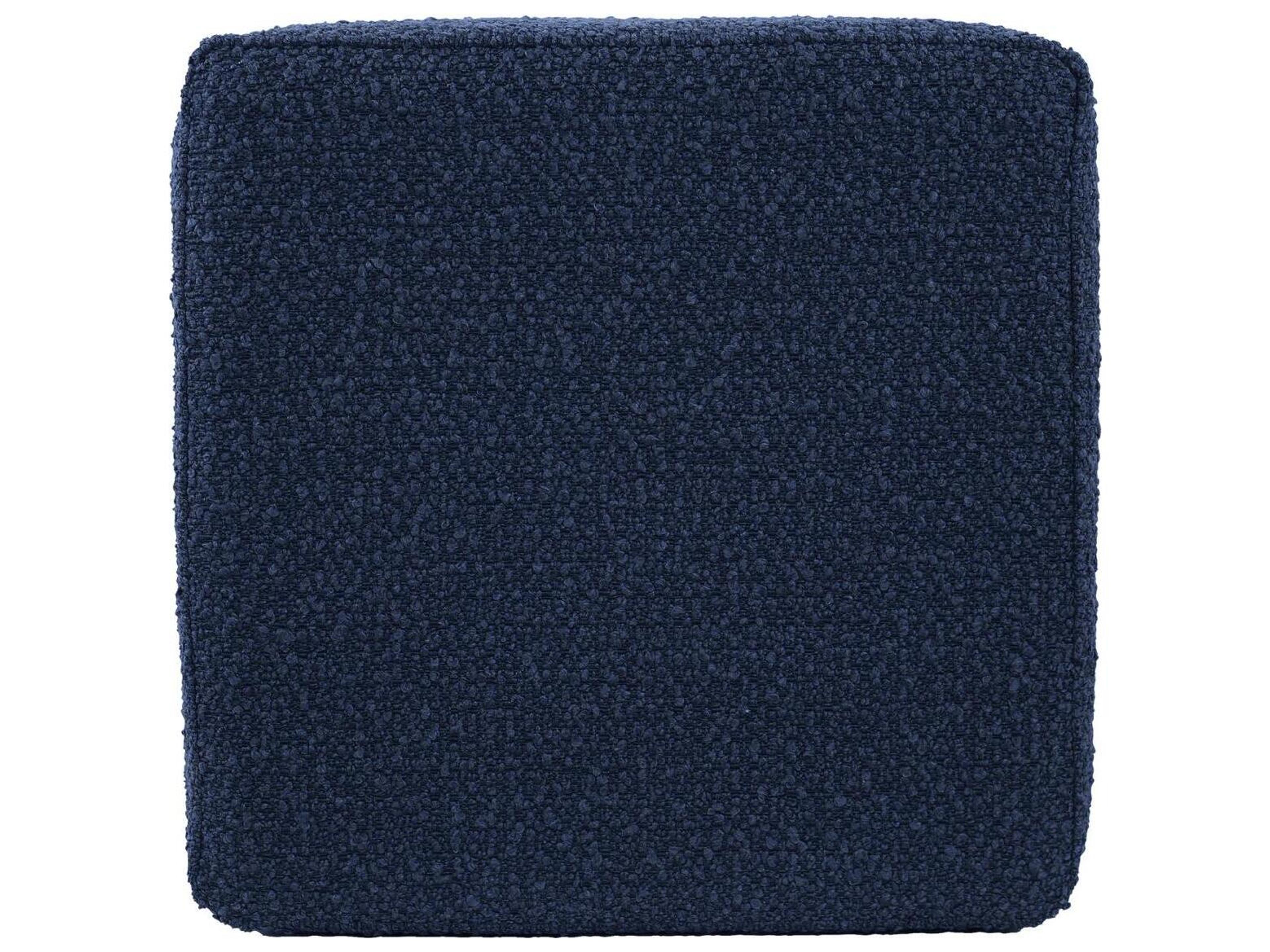 Howard Elliott Outdoor No Tip Alicante Indigo Fabric Cushion Ottoman