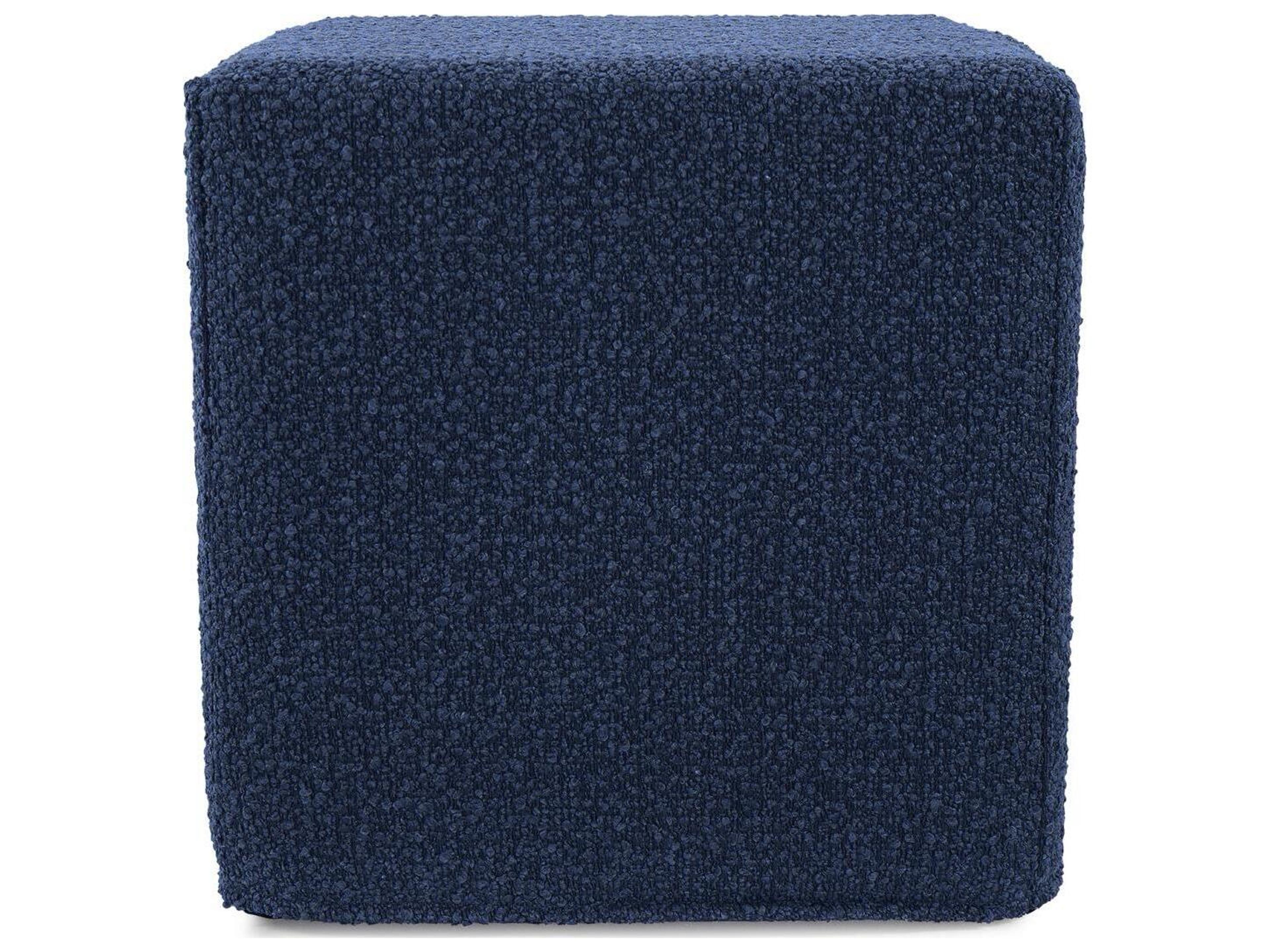 Howard Elliott Outdoor No Tip Alicante Indigo Fabric Cushion Ottoman