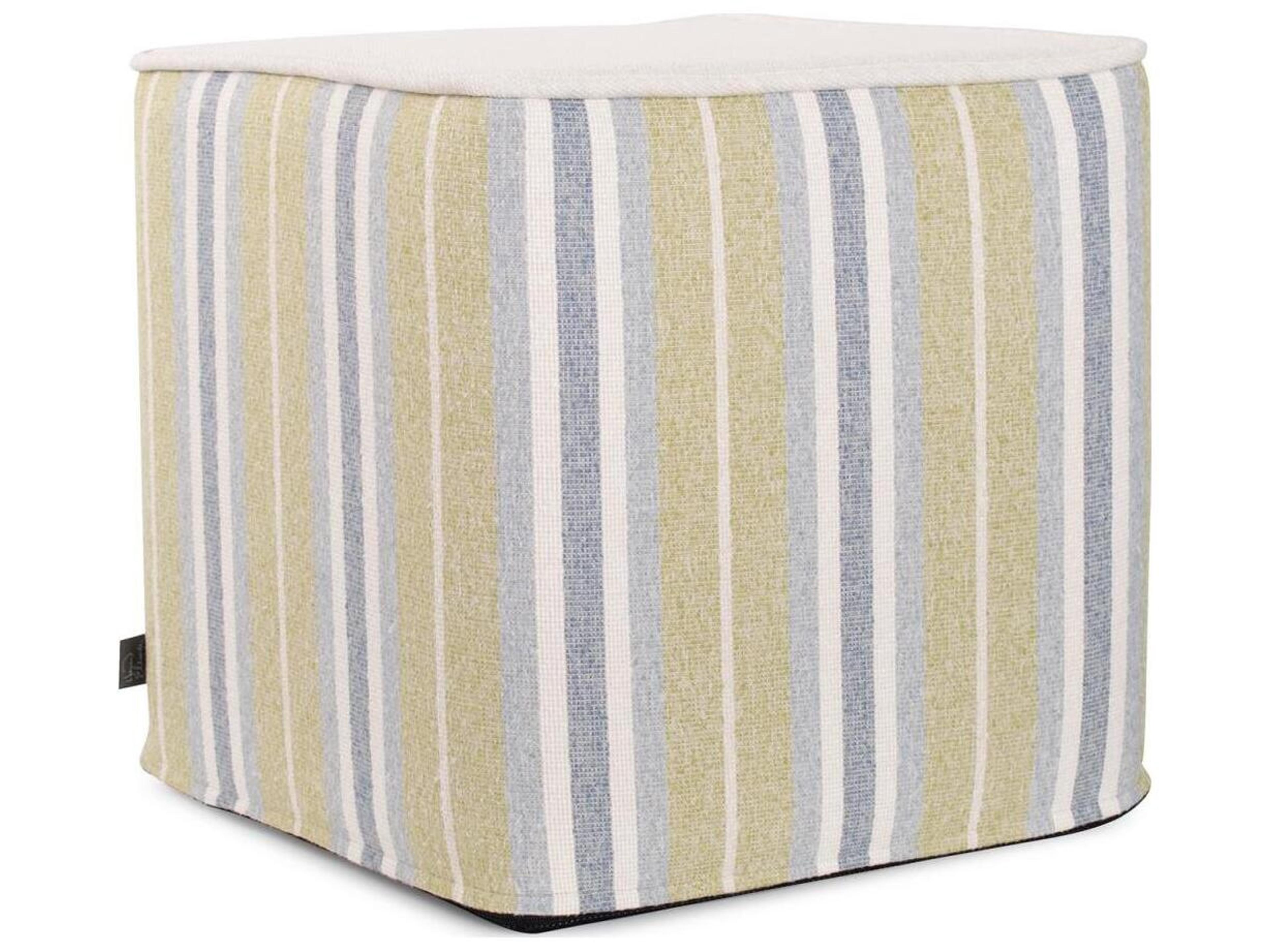 No Tip Dune Moss Fabric Cushion Ottoman