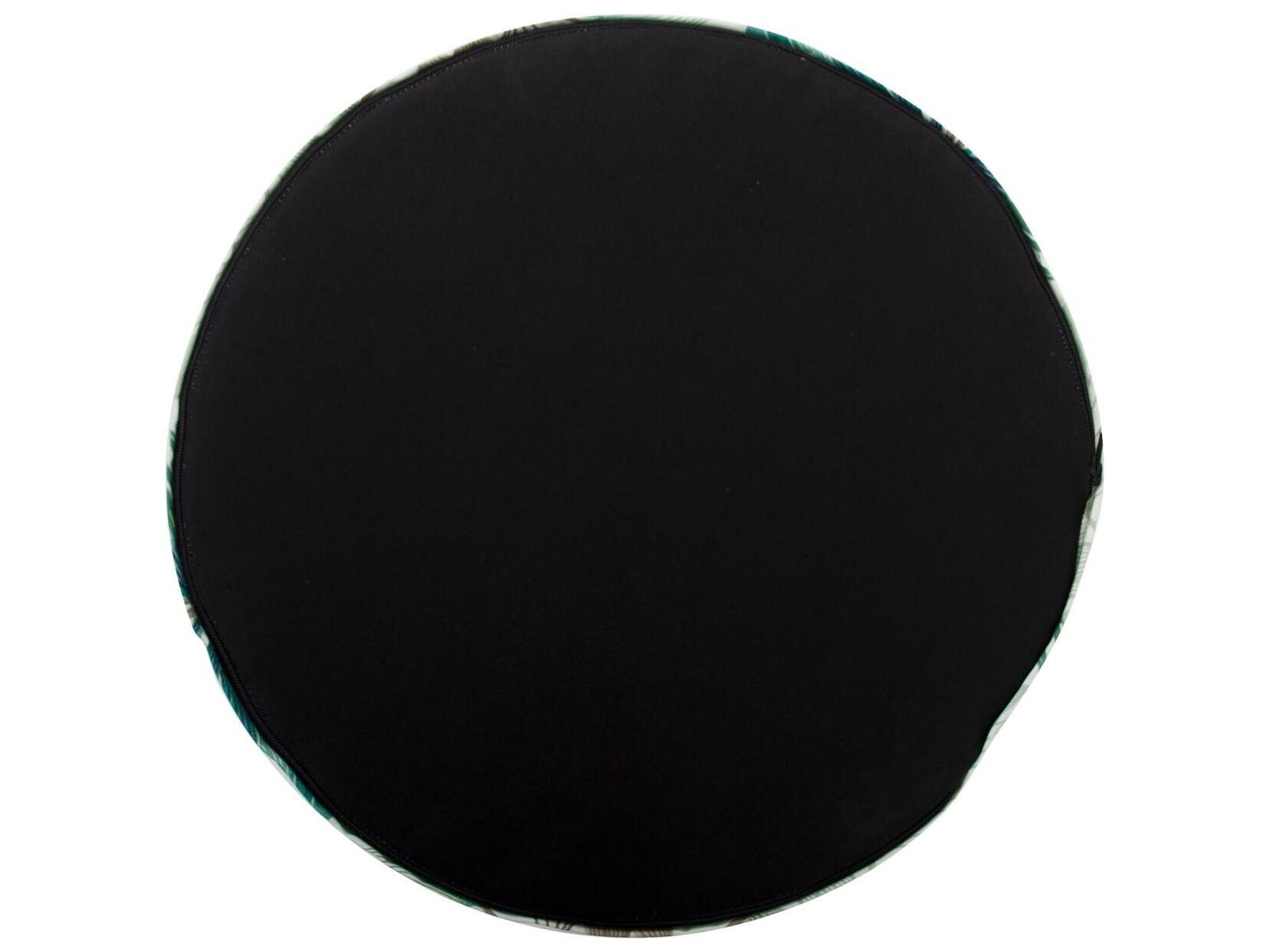 Howard Elliott Outdoor No Tip Fern Indigo Fabric Cushion Ottoman