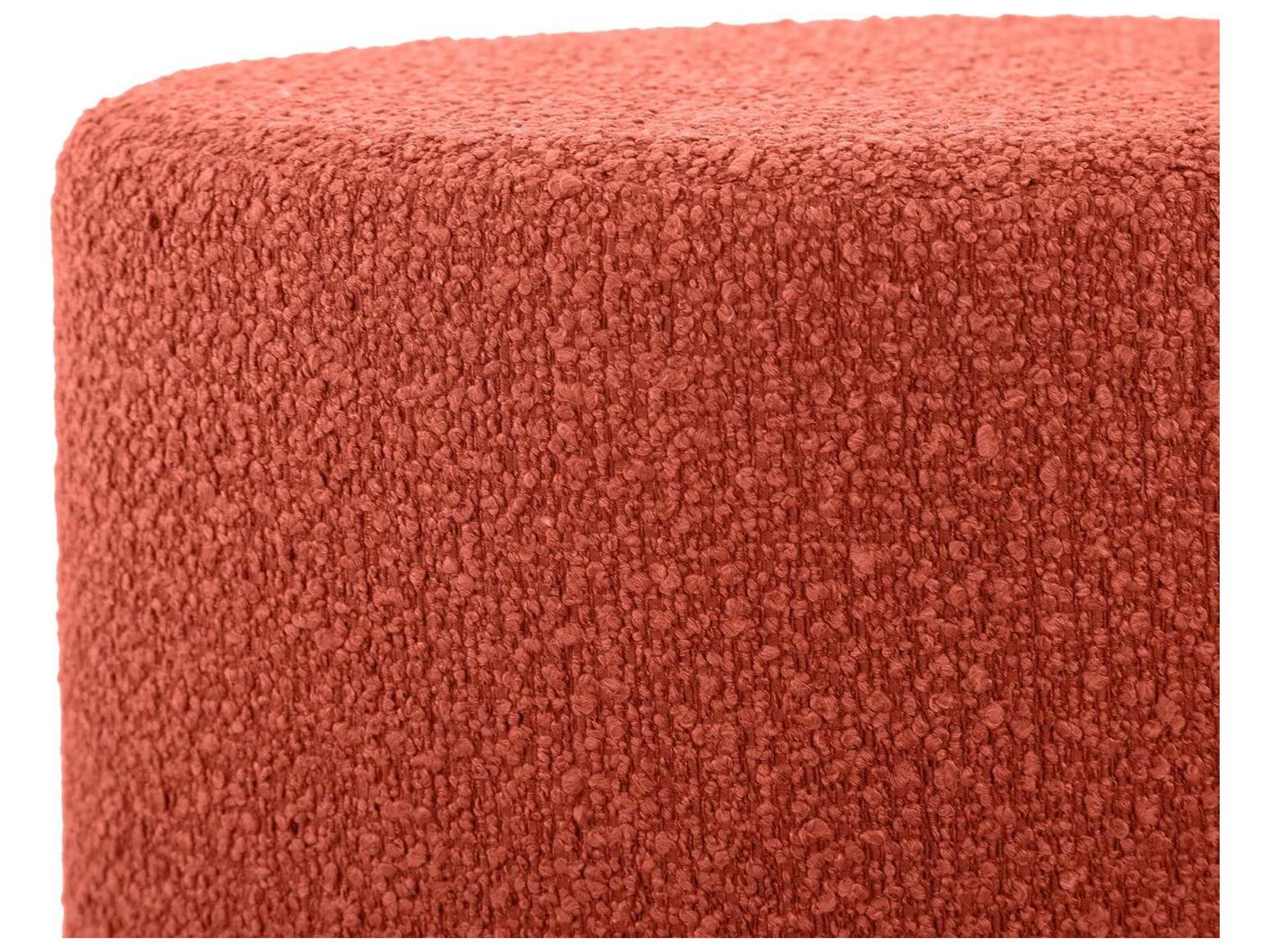 Howard Elliott Outdoor No Tip Alicante Coral Fabric Cushion Ottoman