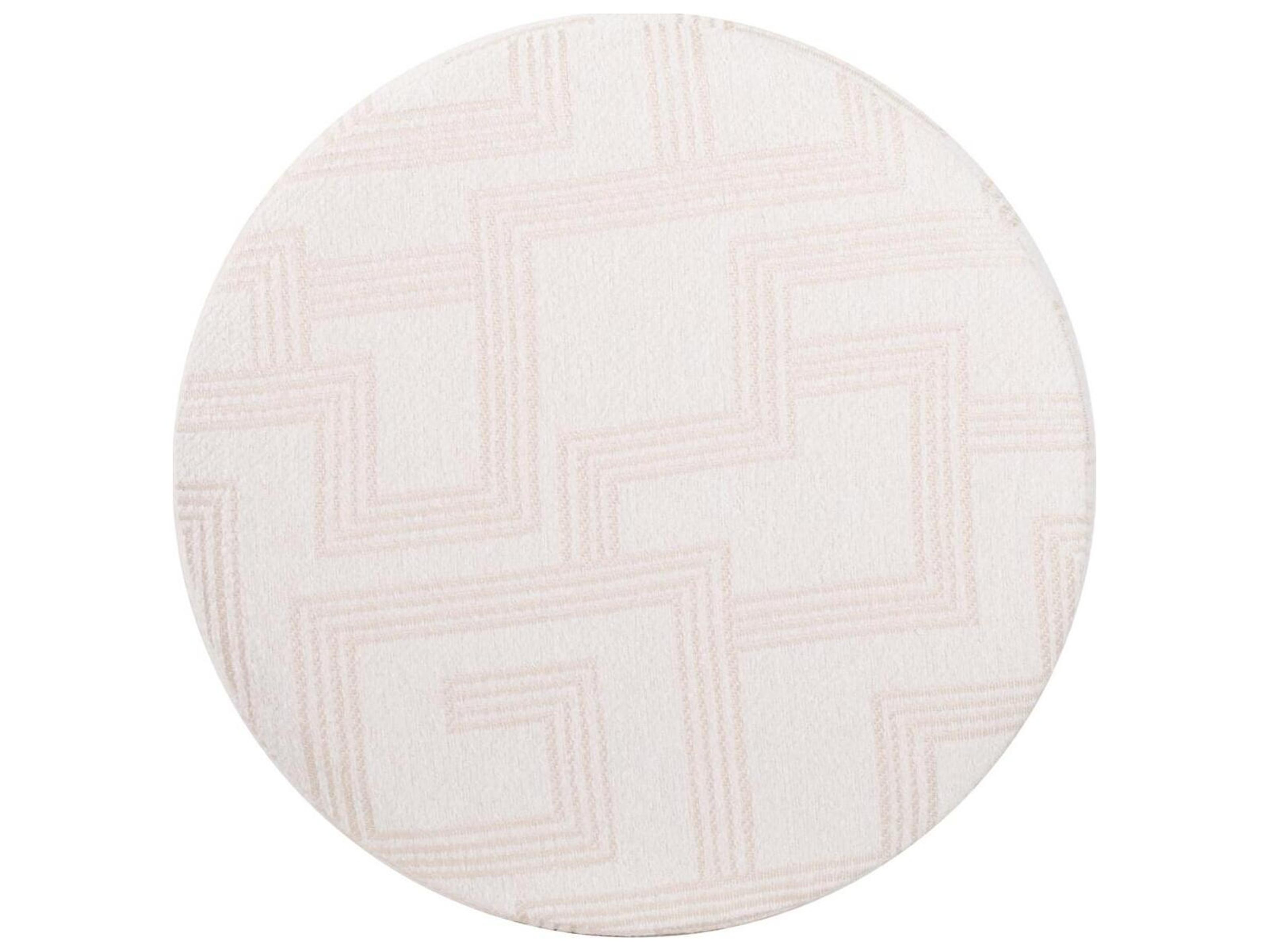 Howard Elliott Outdoor No Tip Syros Natural Fabric Cushion Ottoman