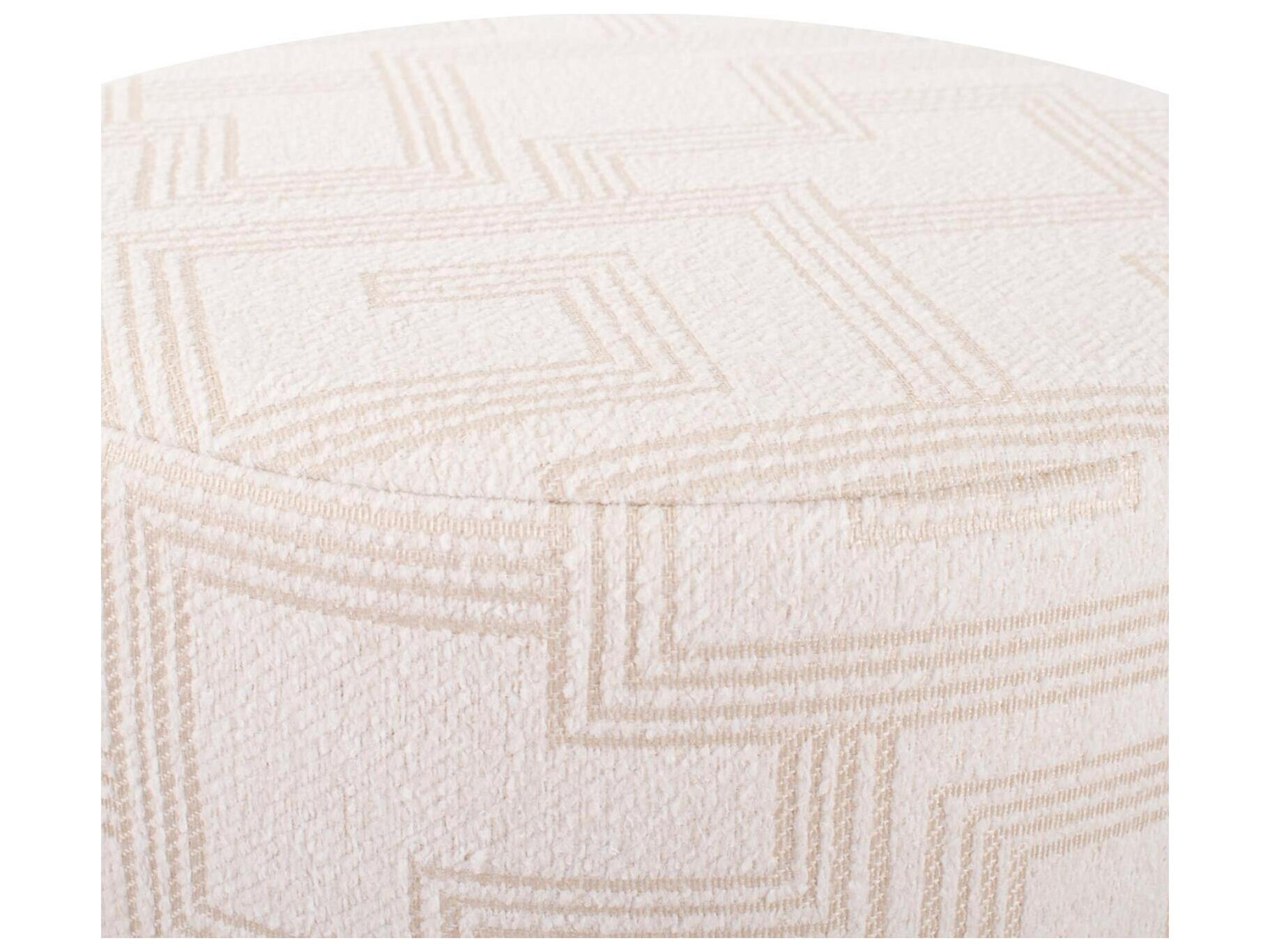 Howard Elliott Outdoor No Tip Syros Natural Fabric Cushion Ottoman
