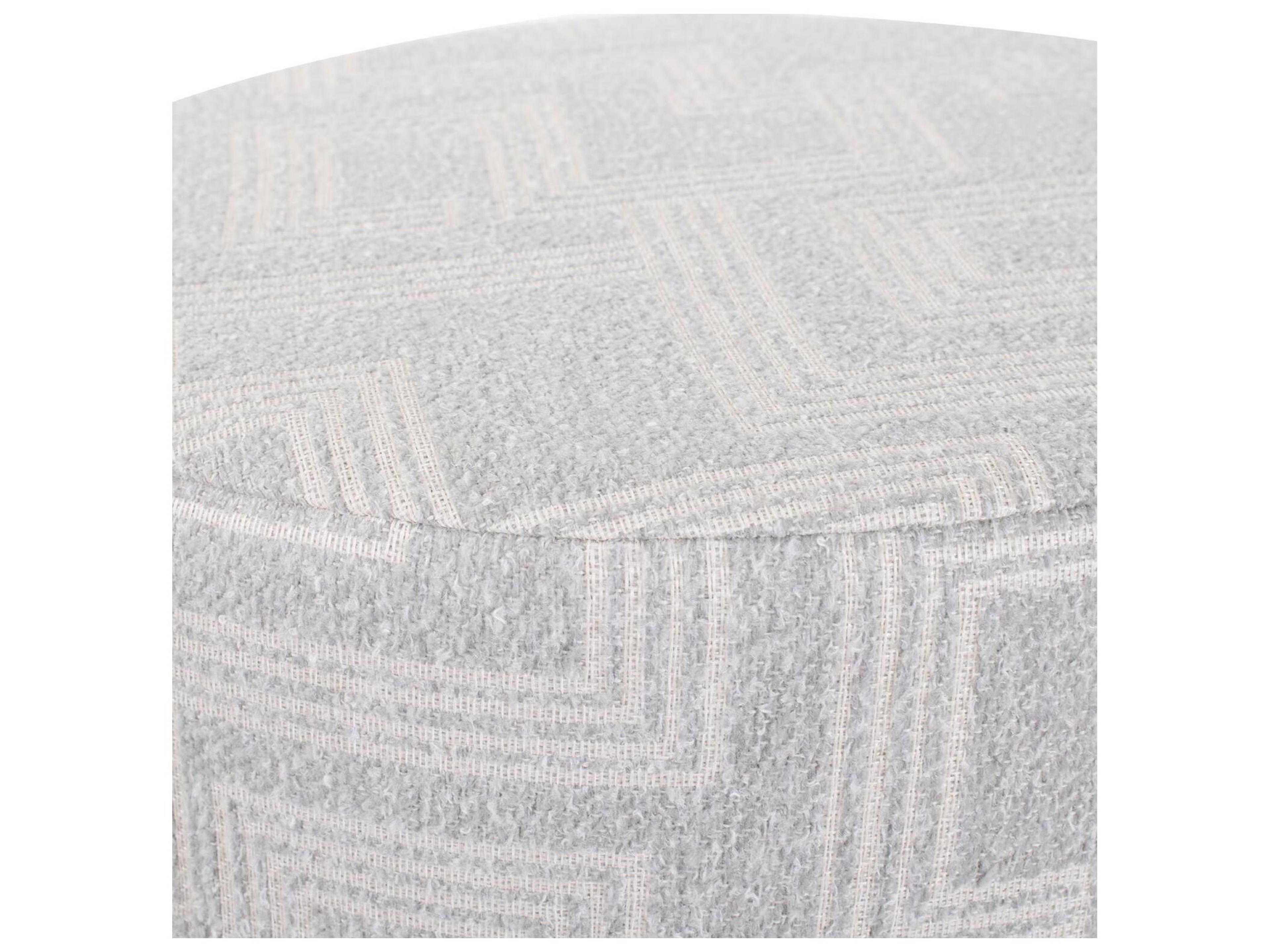Howard Elliott Outdoor No Tip Syros Fog Fabric Cushion Ottoman