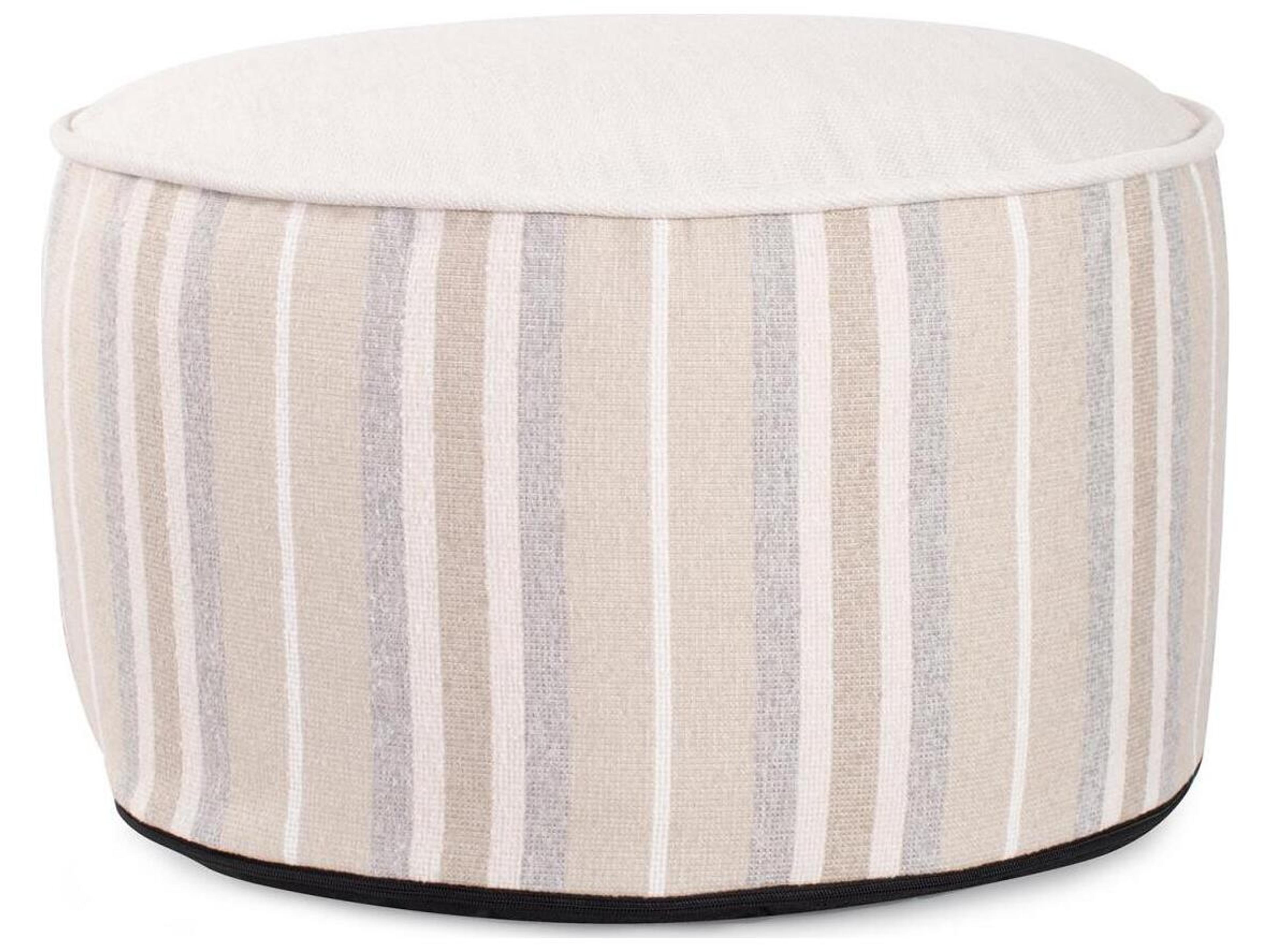 Dune Sand Fabric Cushion Ottoman