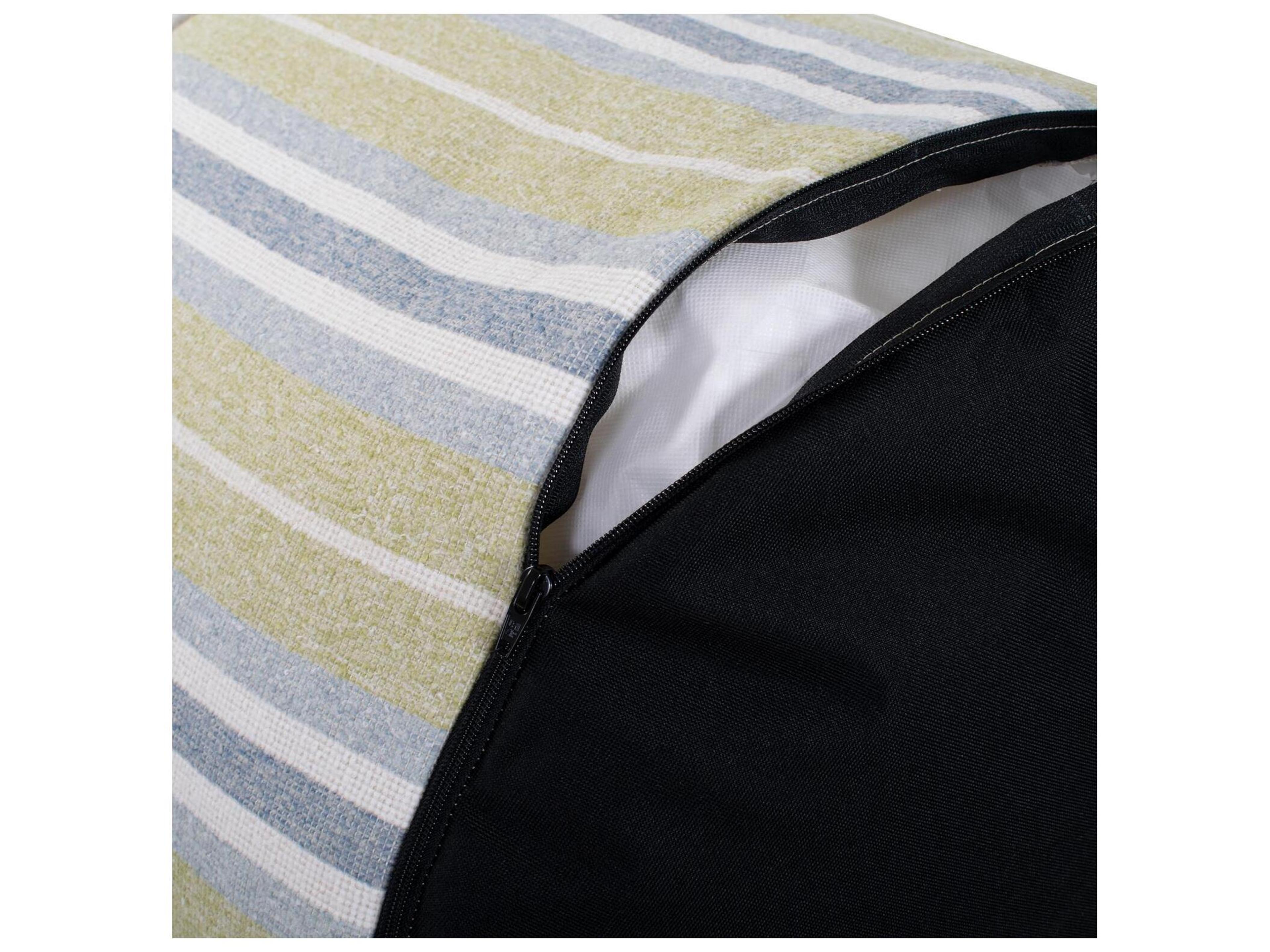 Howard Elliott Outdoor Dune Moss Fabric Cushion Ottoman