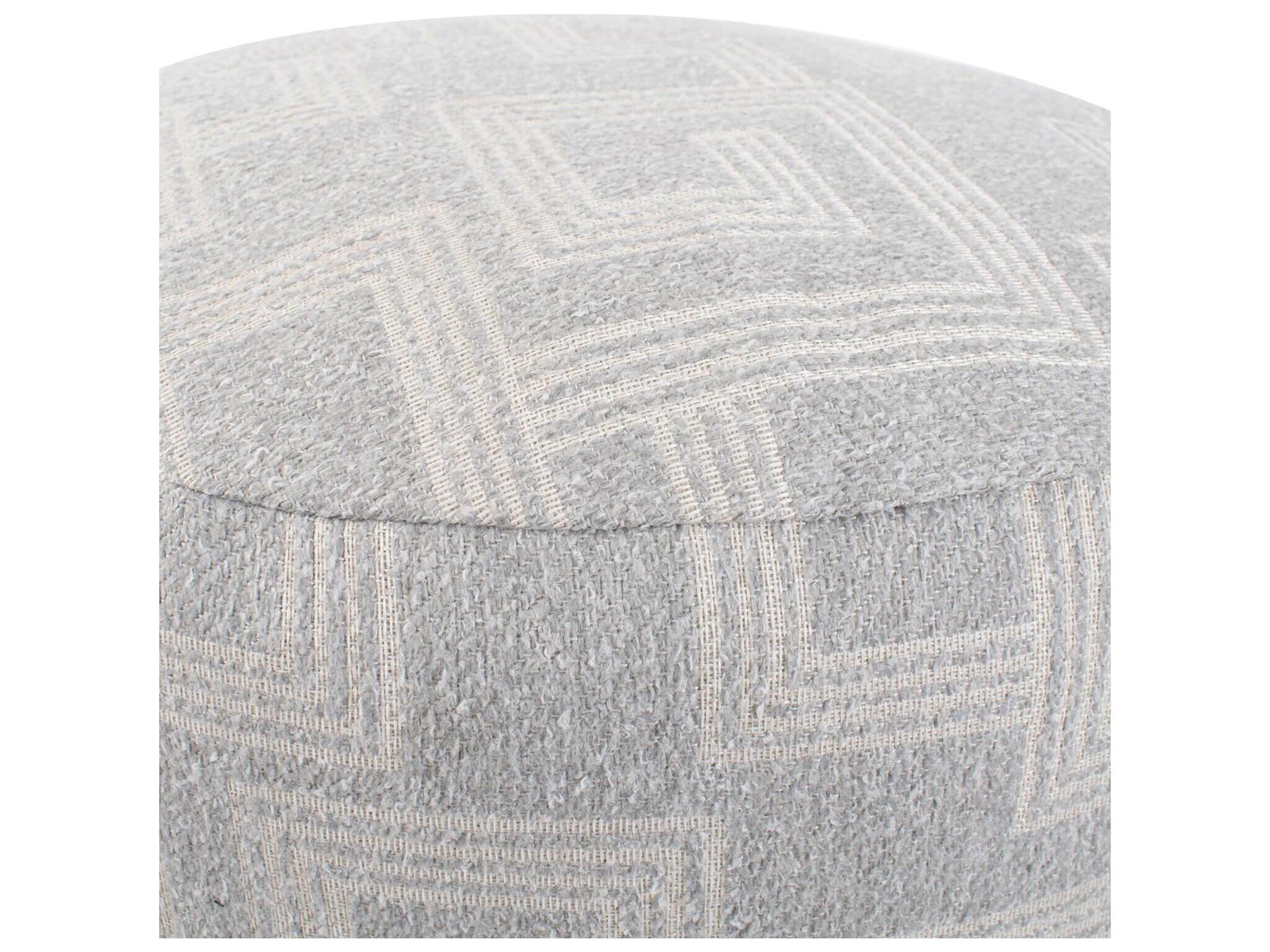 Howard Elliott Outdoor Syros Fog Fabric Cushion Ottoman