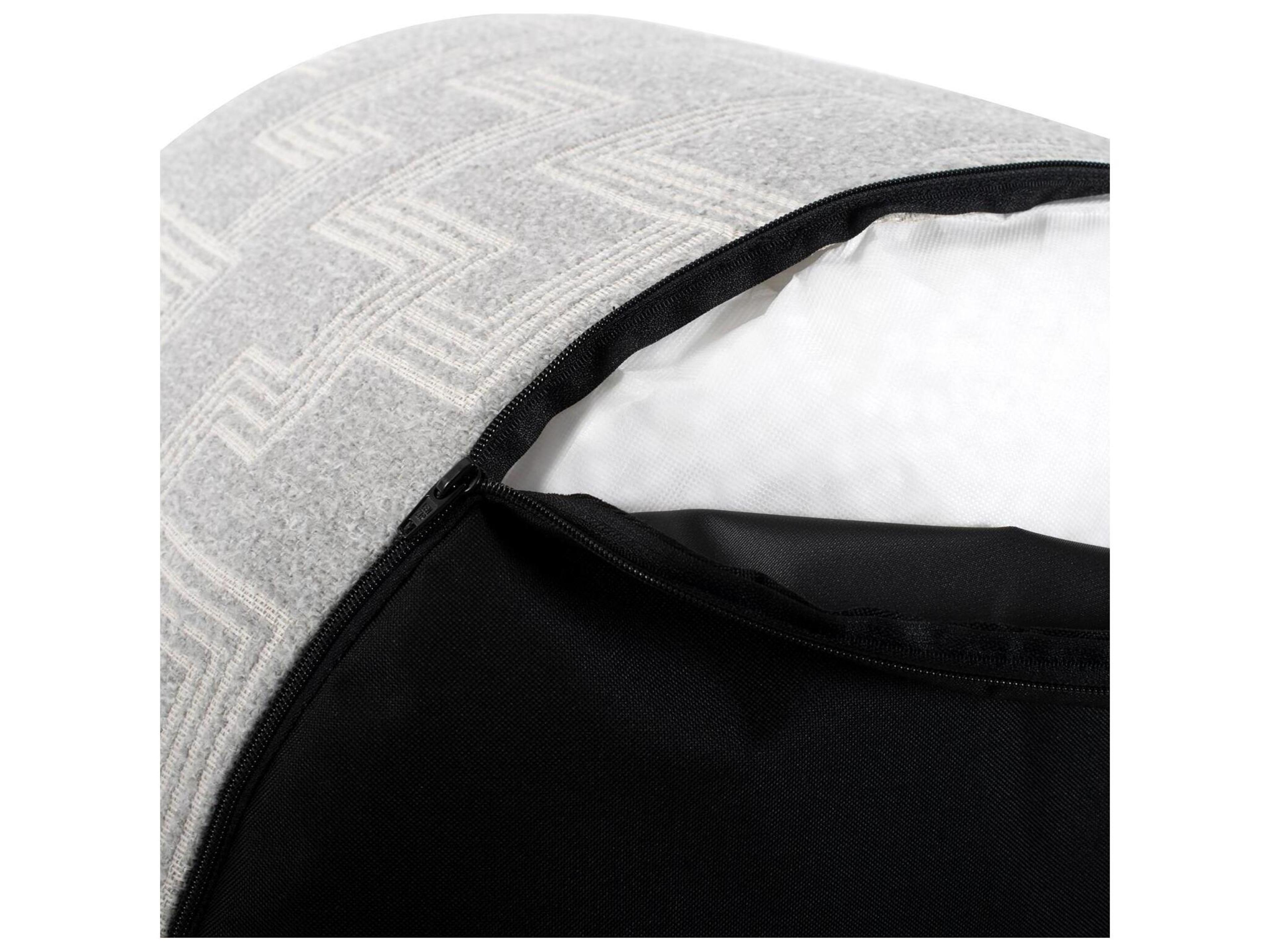 Howard Elliott Outdoor Syros Fog Fabric Cushion Ottoman