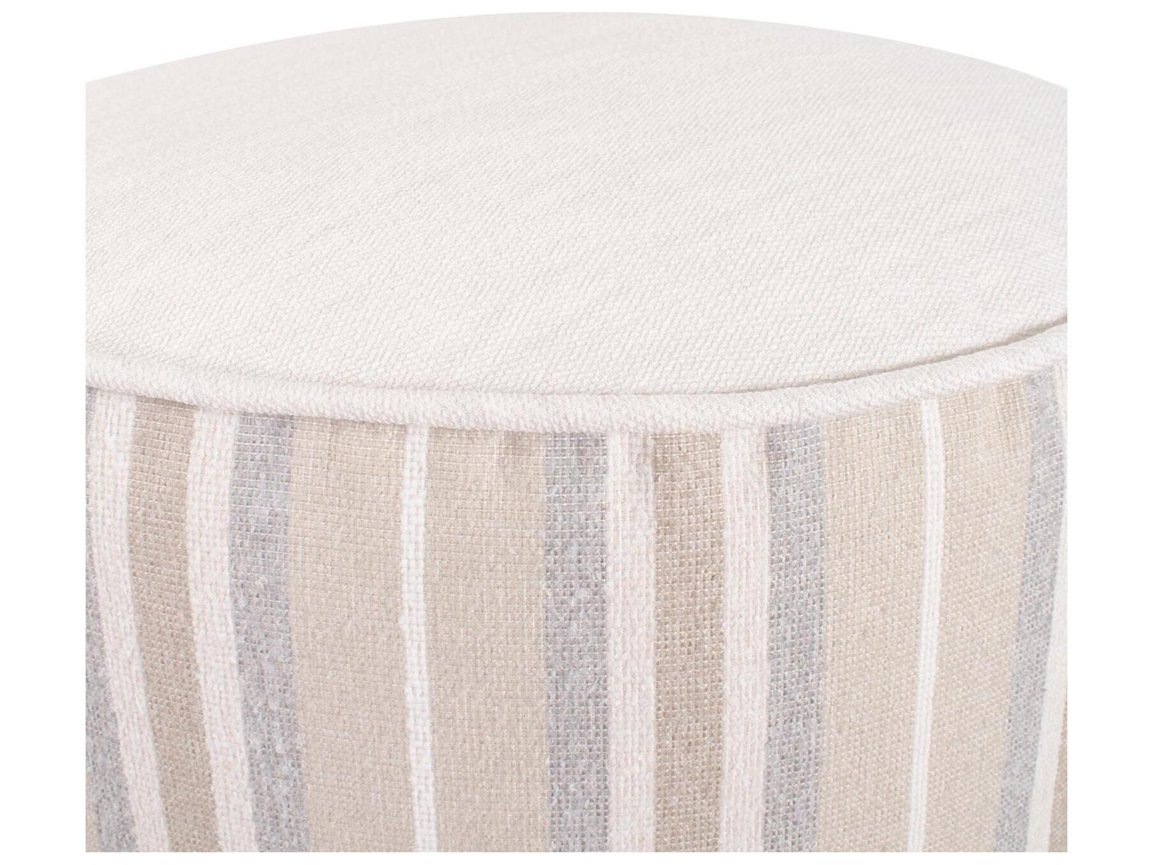 Howard Elliott Outdoor Dune Sand Fabric Cushion Ottoman