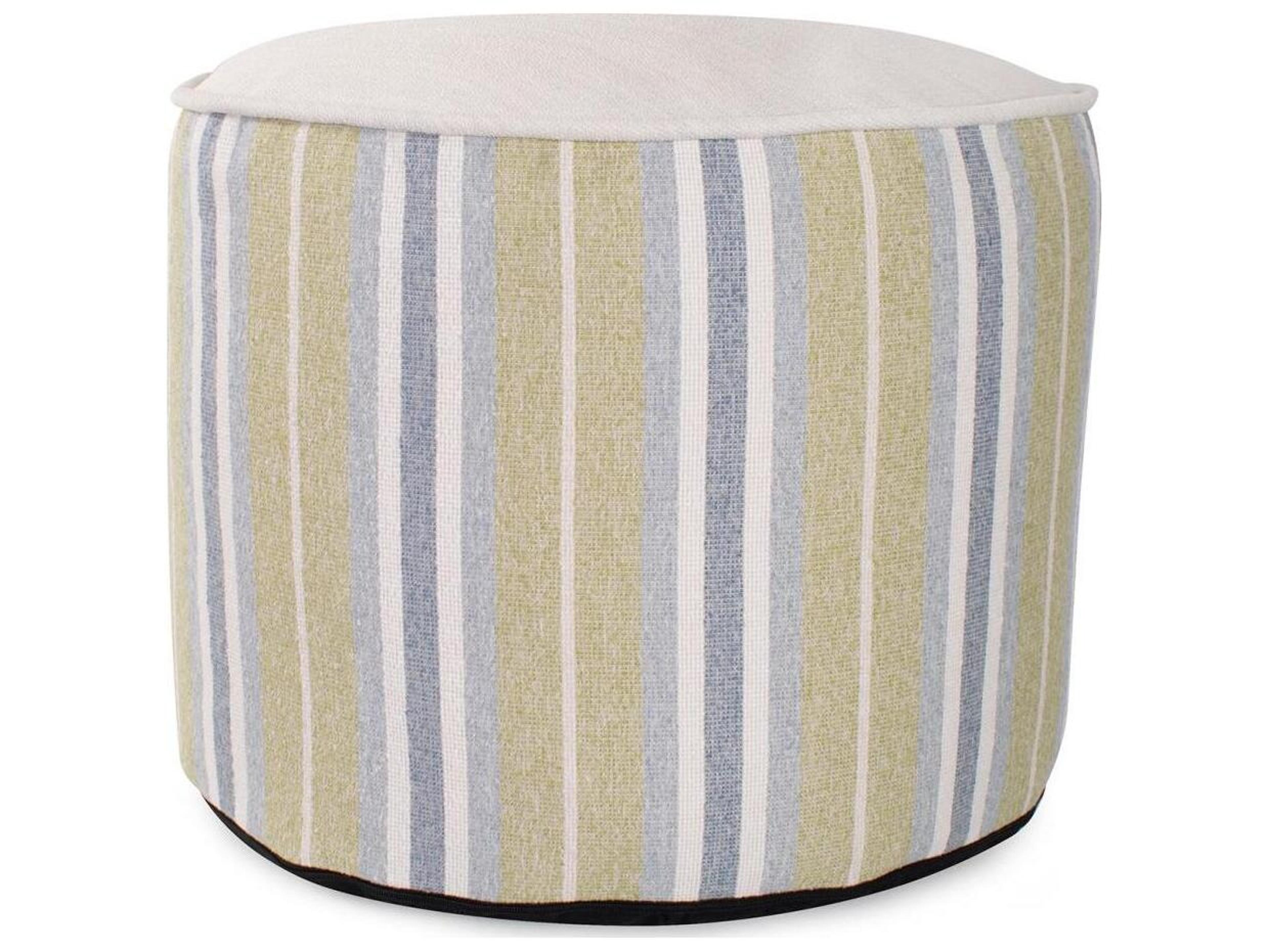 Dune Moss Fabric Cushion Ottoman
