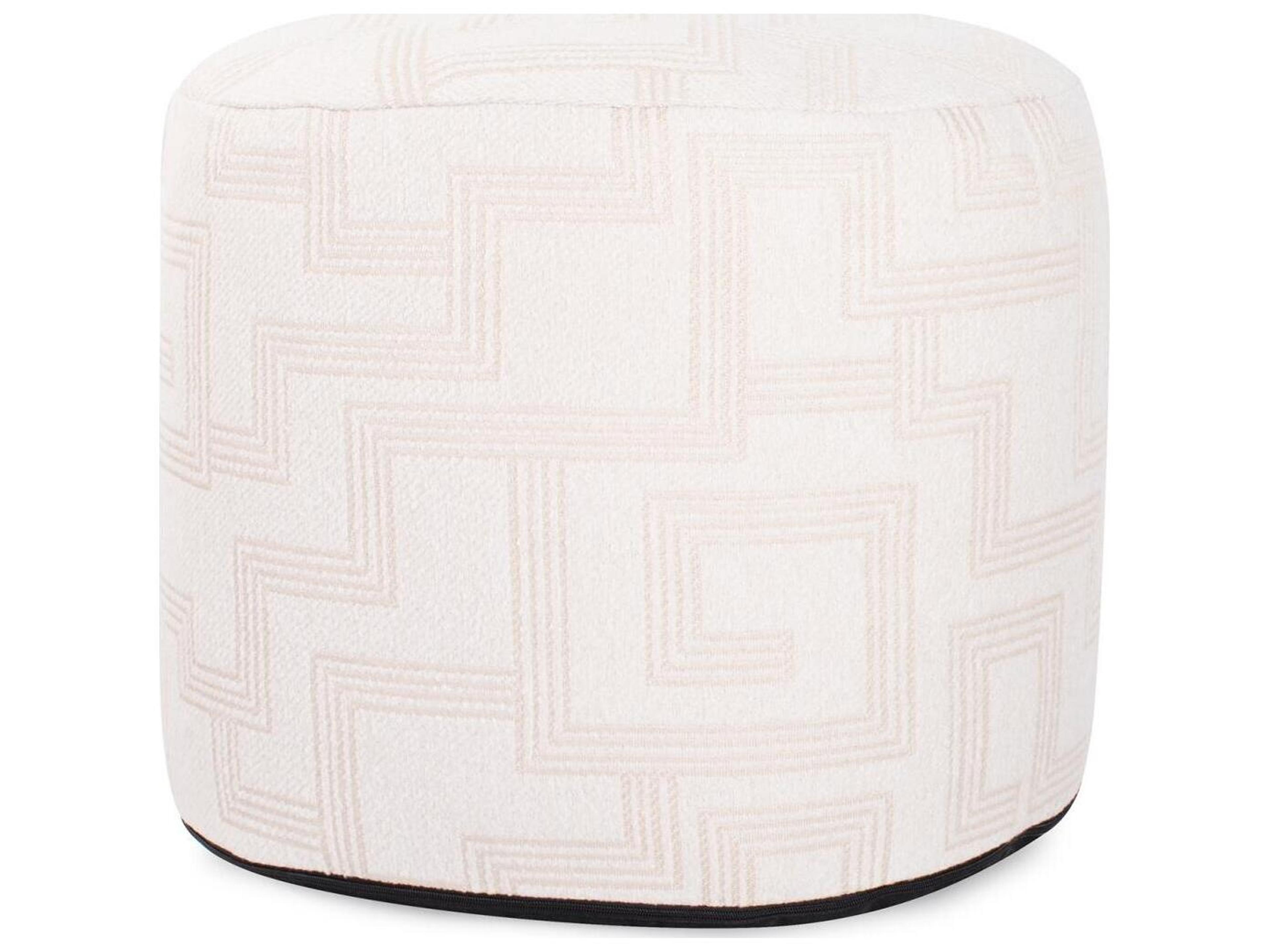 Syros Natural Fabric Cushion Ottoman