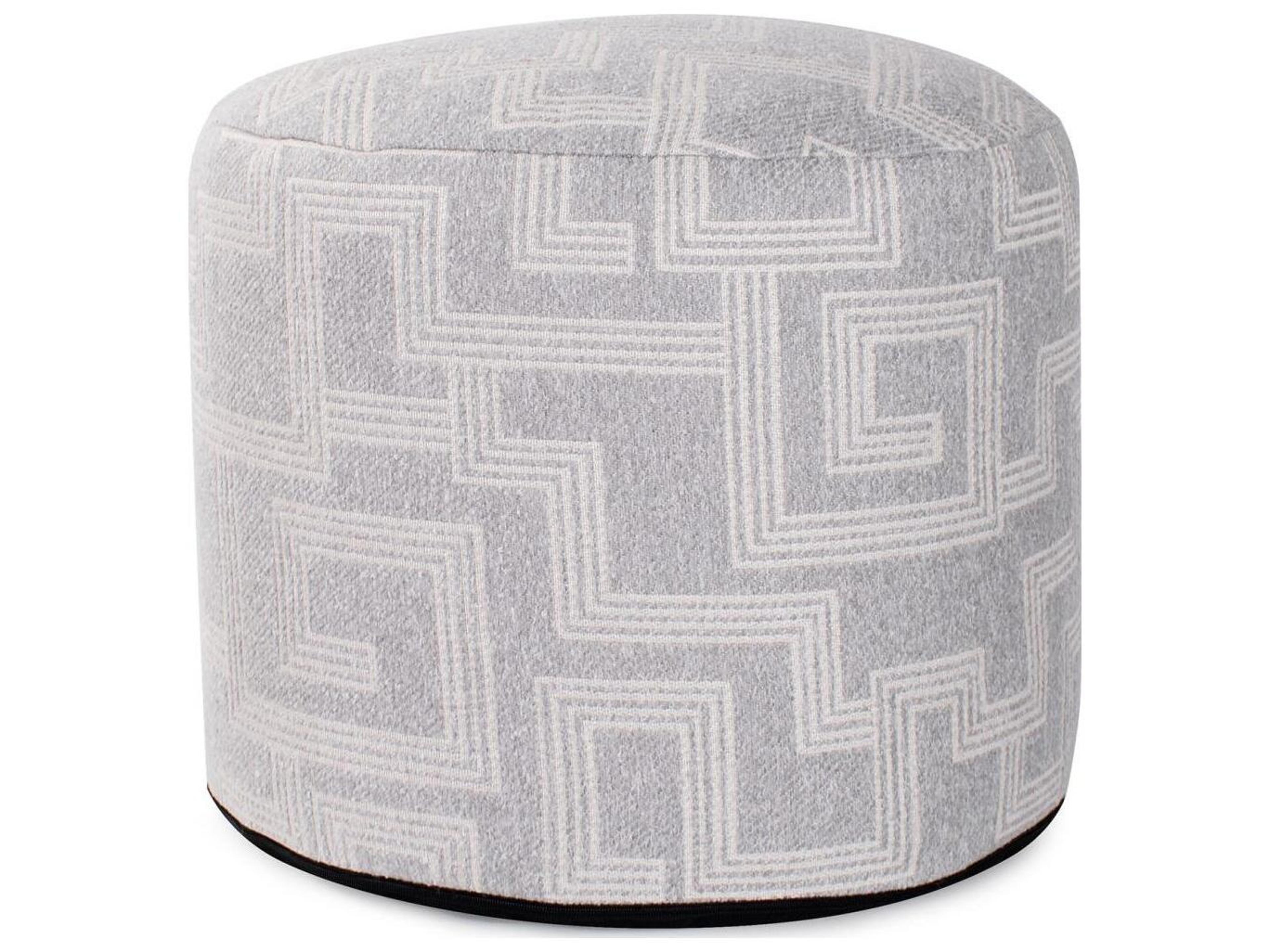 Syros Fog Fabric Cushion Ottoman