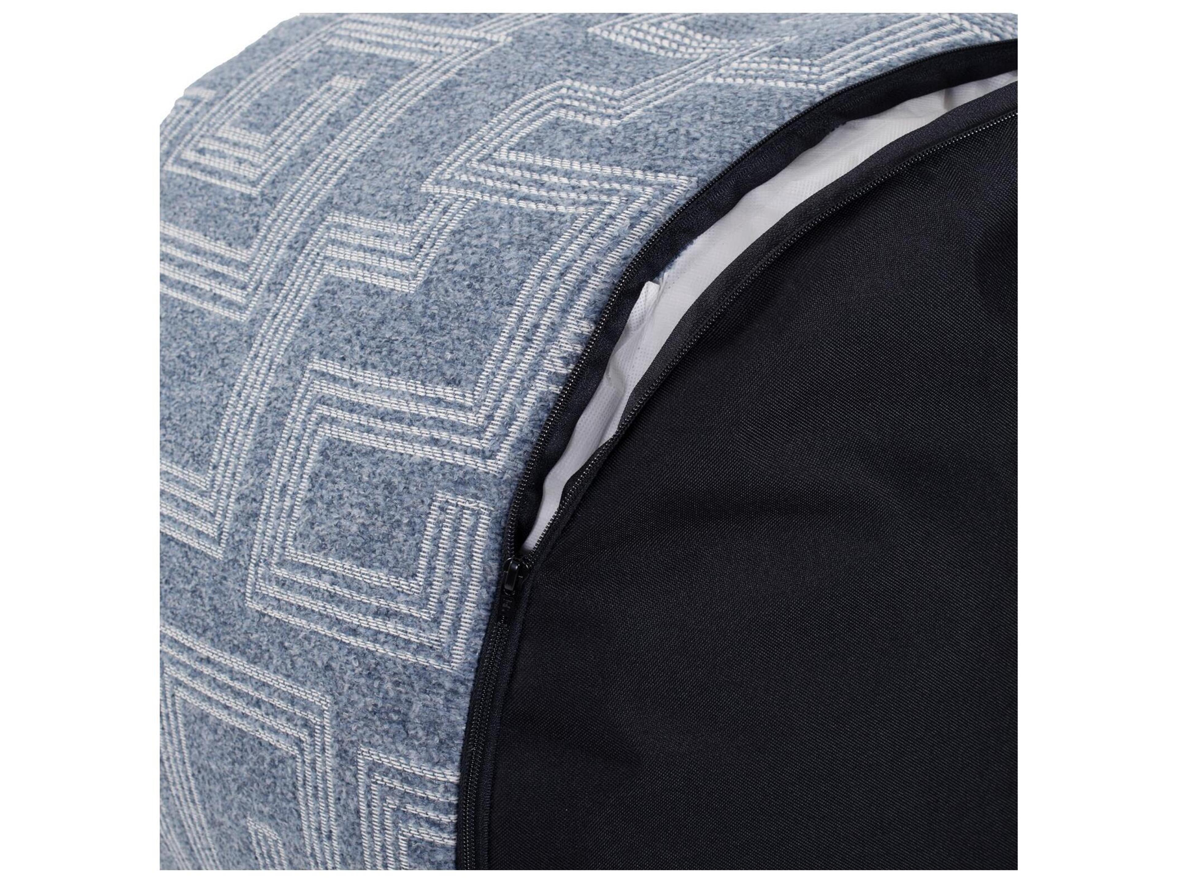 Howard Elliott Outdoor Syros Denim Fabric Cushion Ottoman