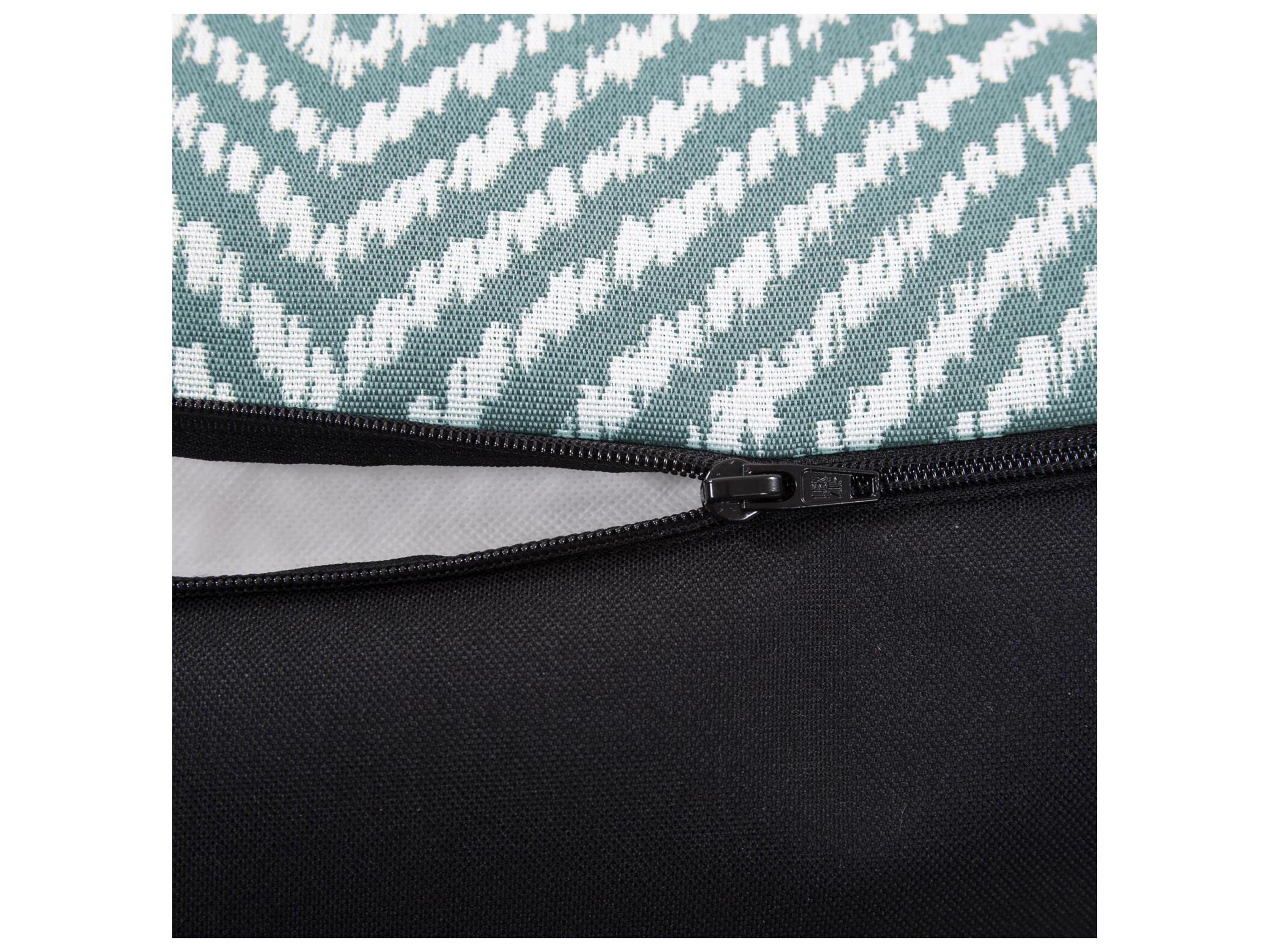 Howard Elliott Outdoor Helm Teal Fabric Cushion Ottoman