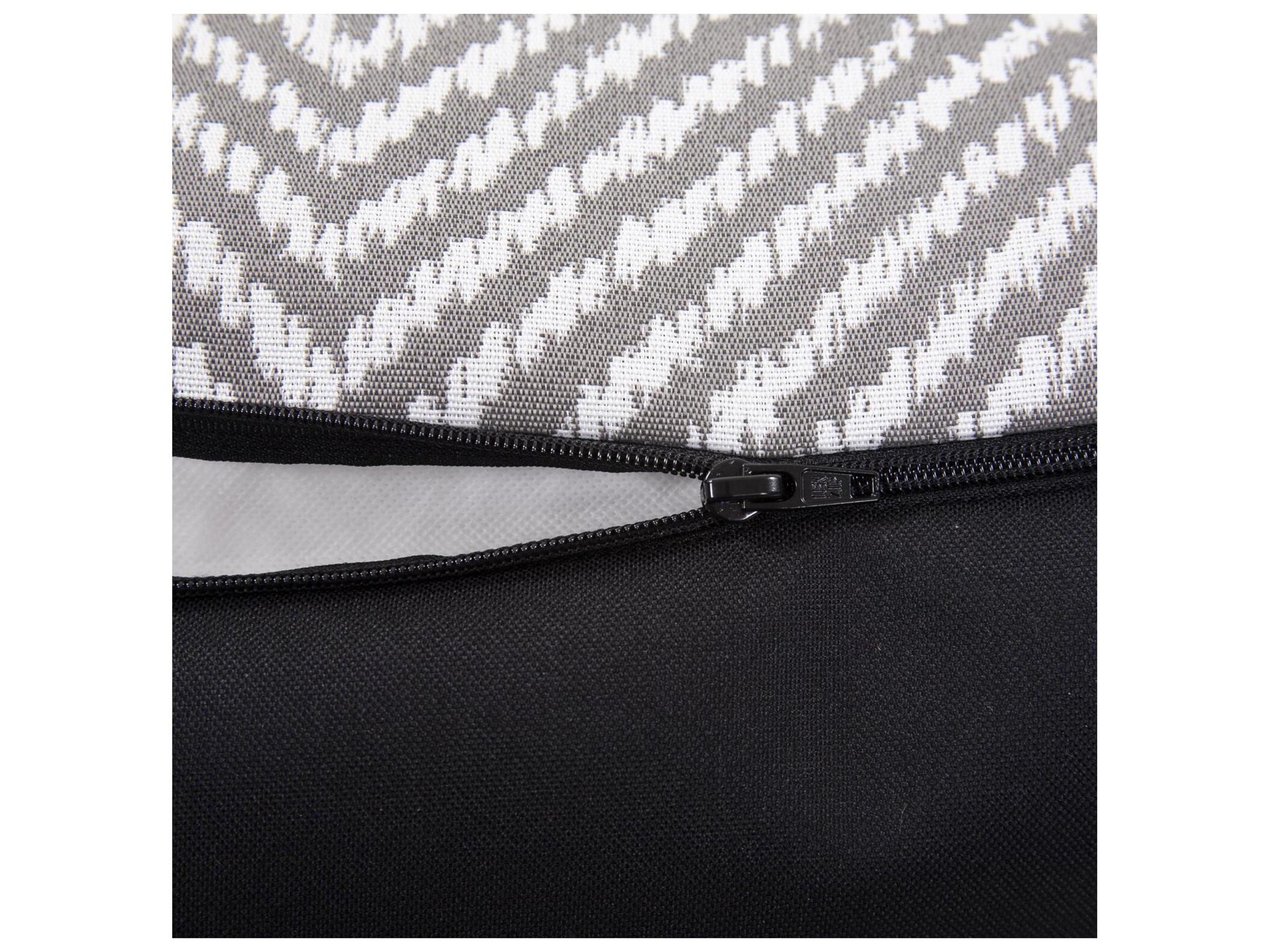 Howard Elliott Outdoor Helm Pewter Fabric Cushion Ottoman