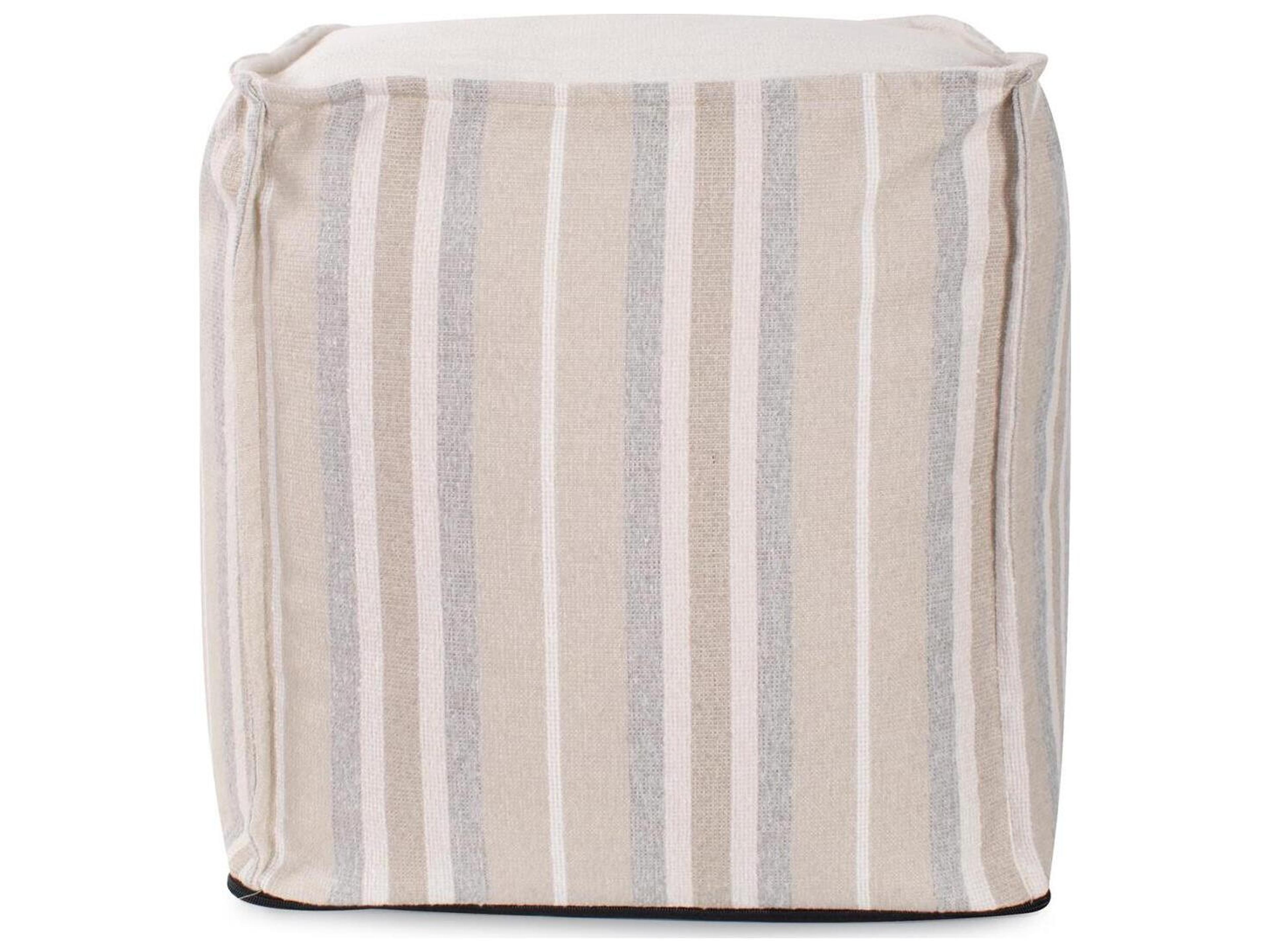 Howard Elliott Outdoor Dune Sand Fabric Cushion Ottoman