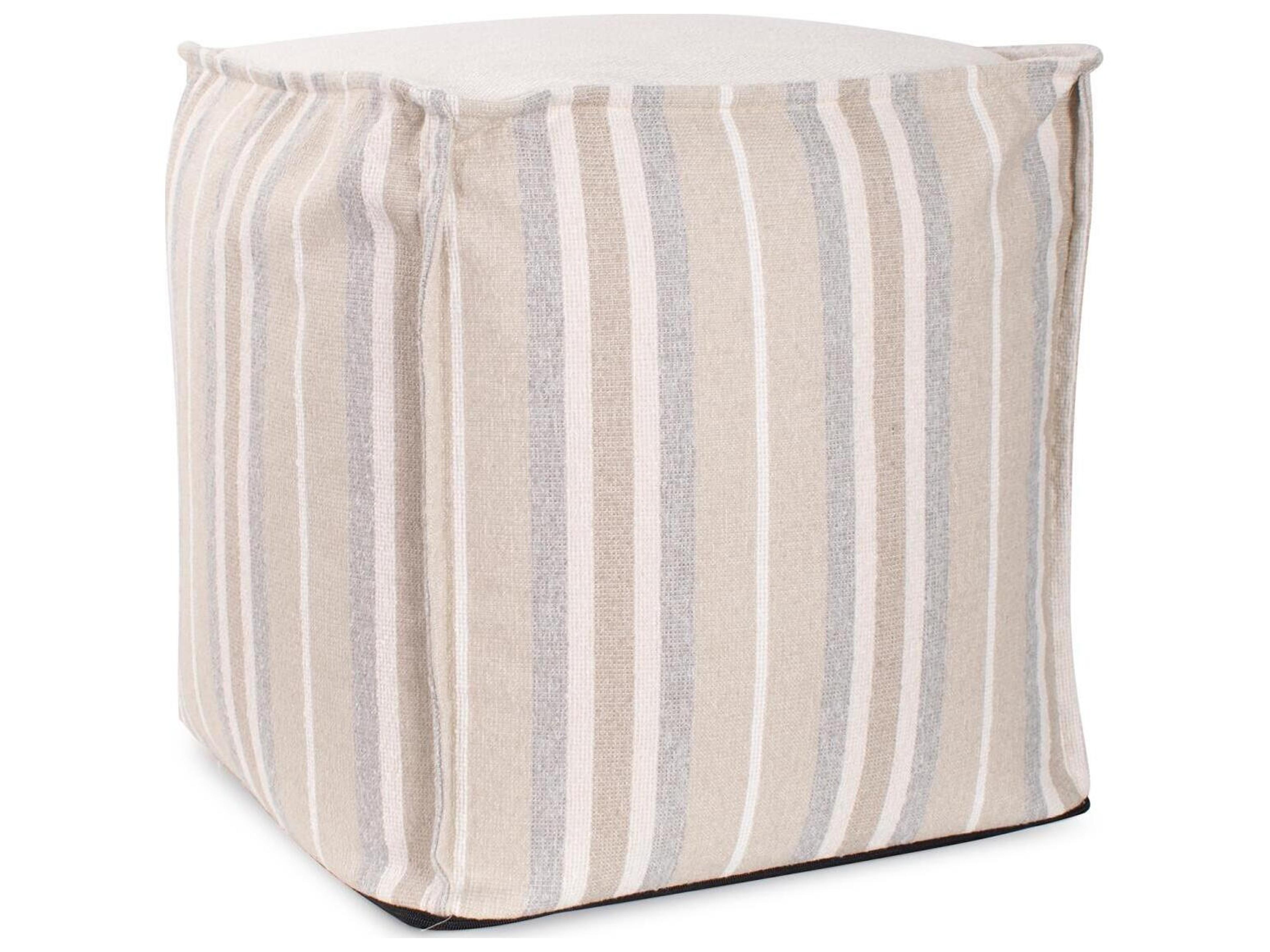 Dune Sand Fabric Cushion Ottoman